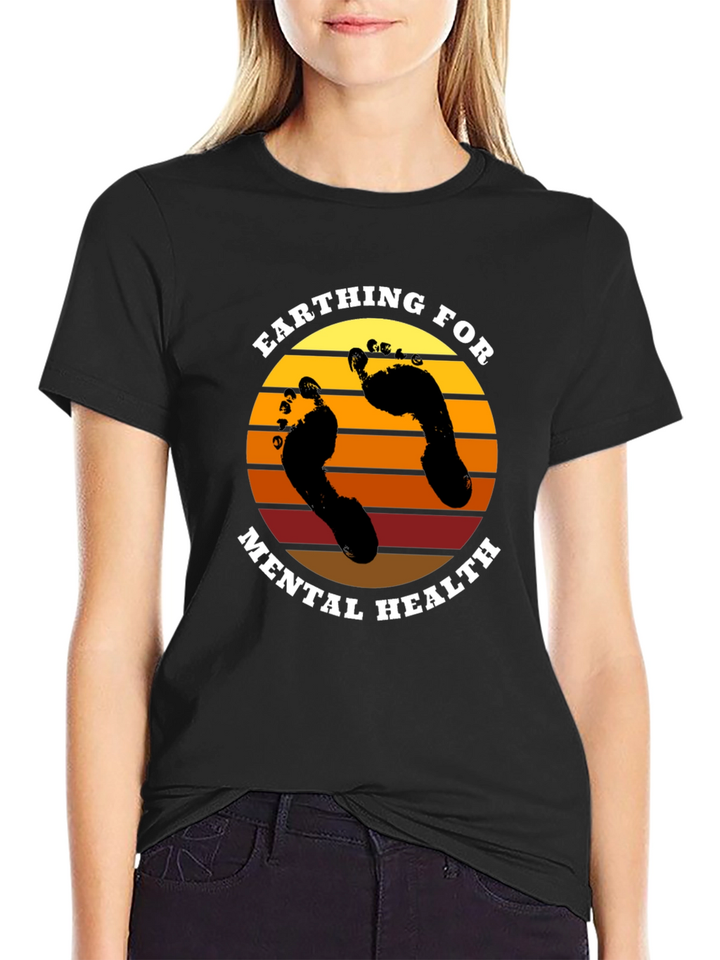 Earthing for Mental Health Graphic T-Shirt