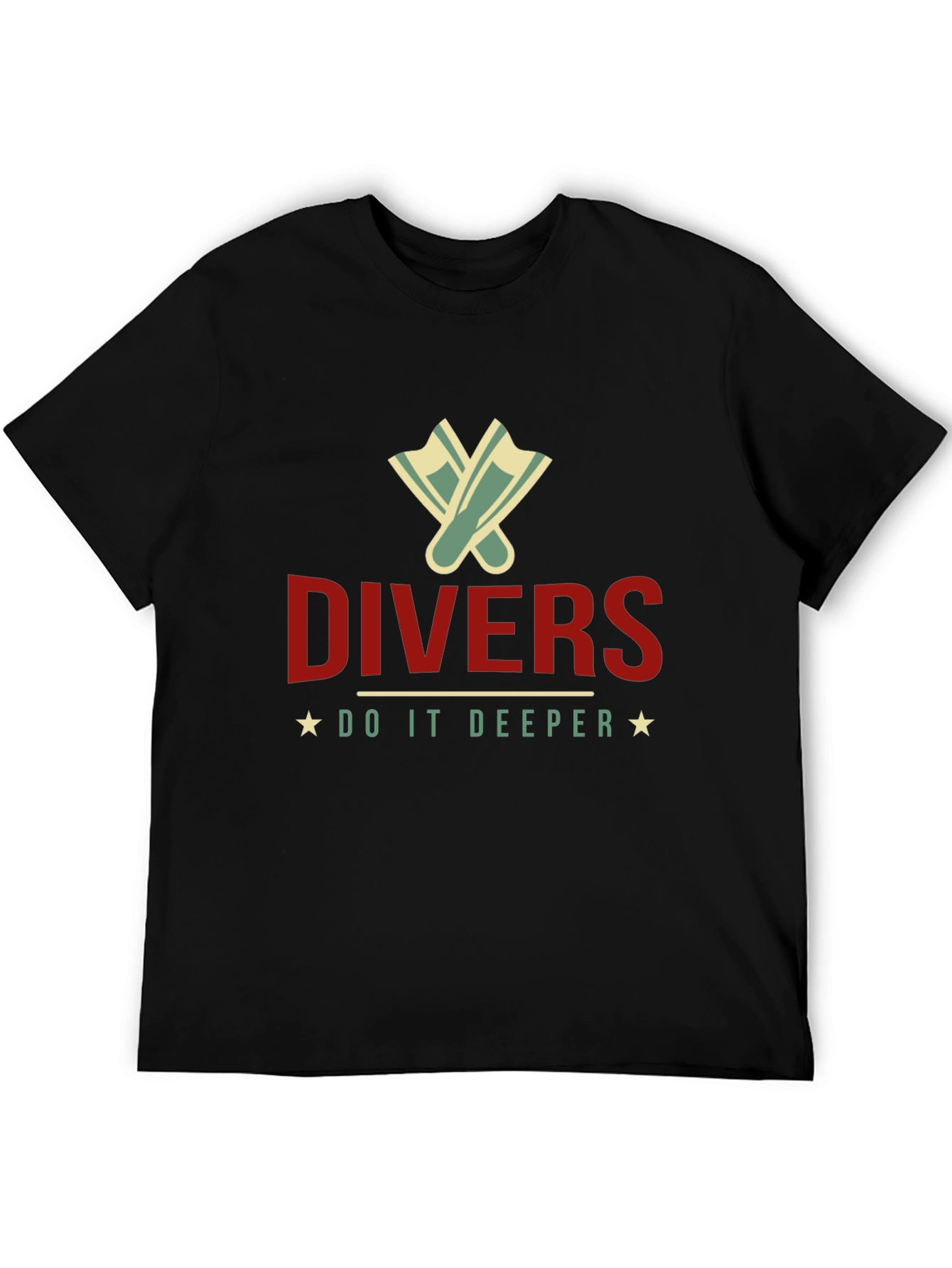 DIVERS Do It Deeper Black Graphic T-Shirt