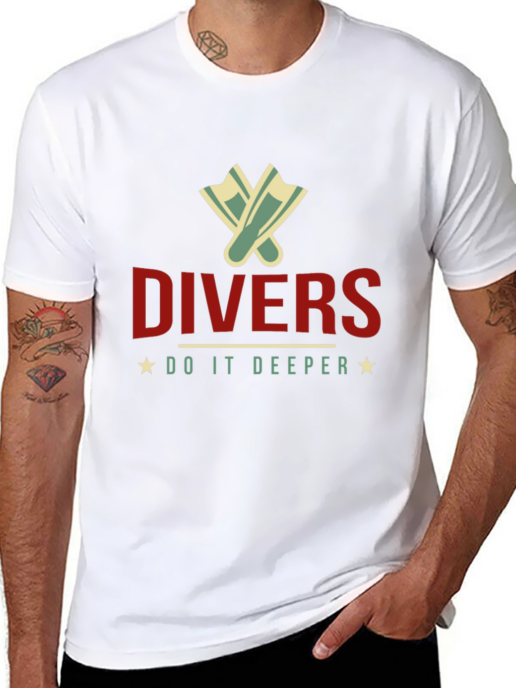 DIVERS Do It Deeper Black Graphic T-Shirt