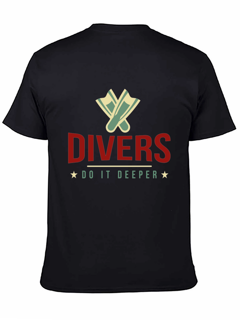 DIVERS Do It Deeper Black Graphic T-Shirt