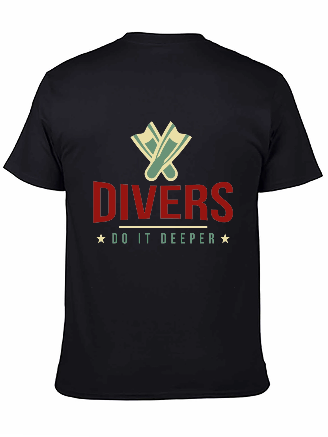 DIVERS Do It Deeper Black Graphic T-Shirt