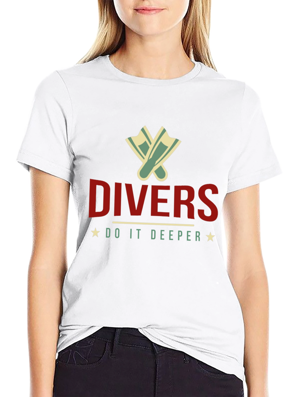 DIVERS Do It Deeper Black Graphic T-Shirt