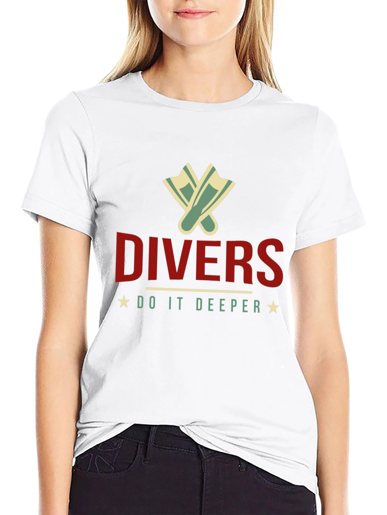 DIVERS Do It Deeper Black Graphic T-Shirt