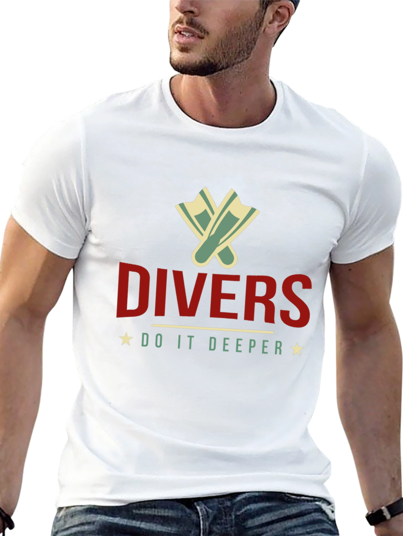 DIVERS Do It Deeper Black Graphic T-Shirt