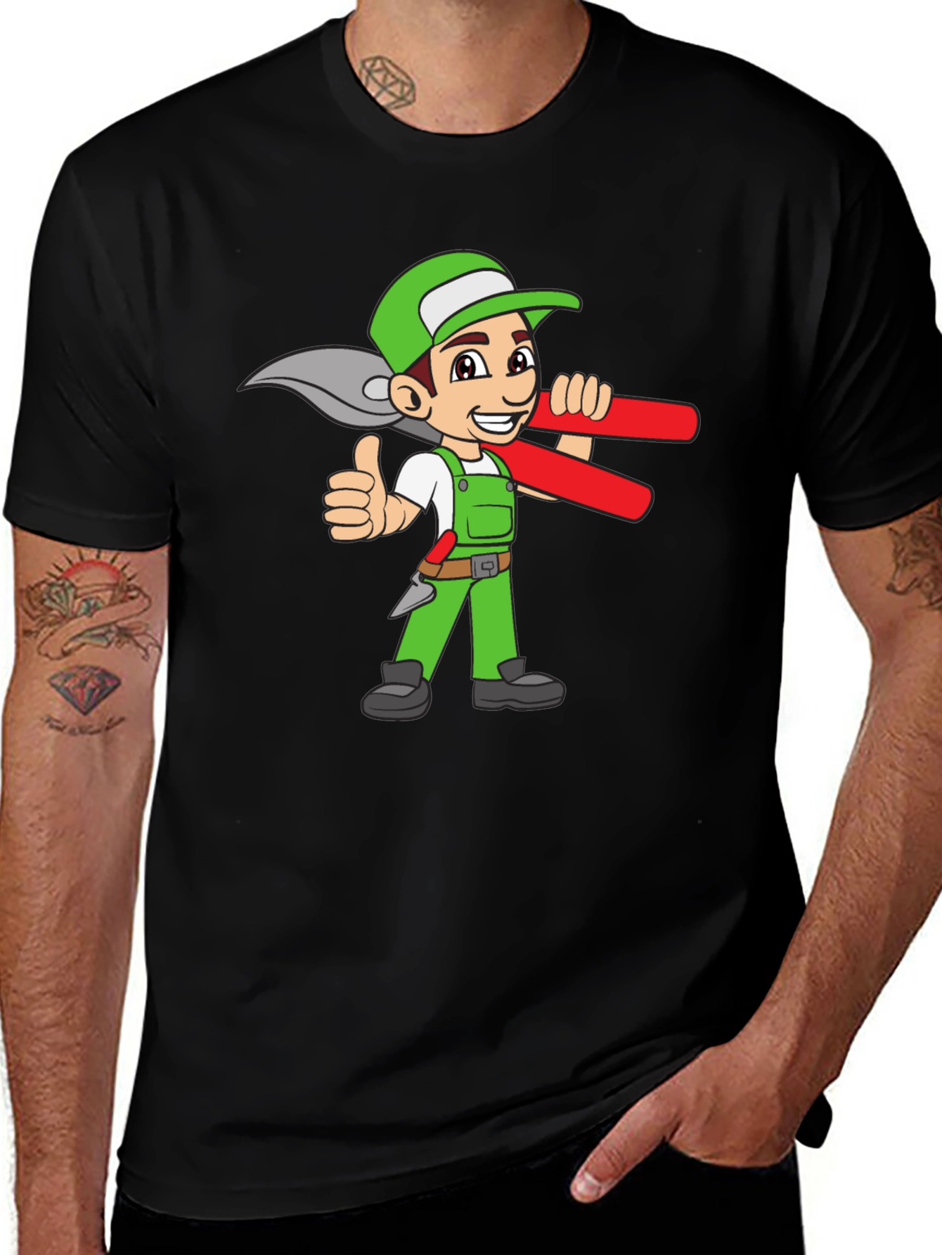 Gardener Cartoon Graphic T-Shirt