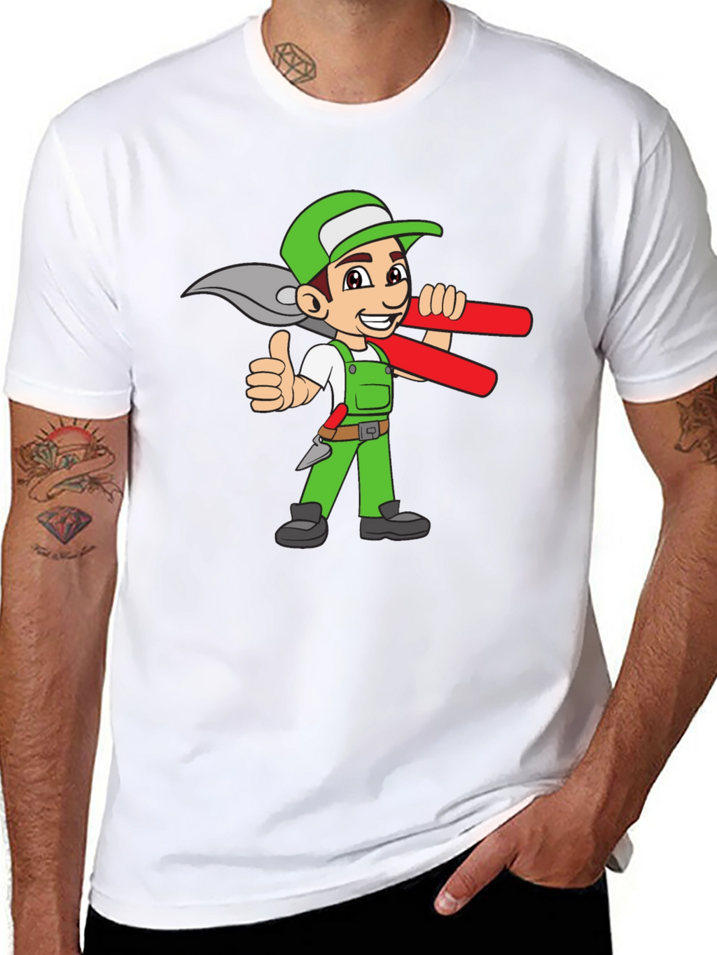 Gardener Cartoon Graphic T-Shirt