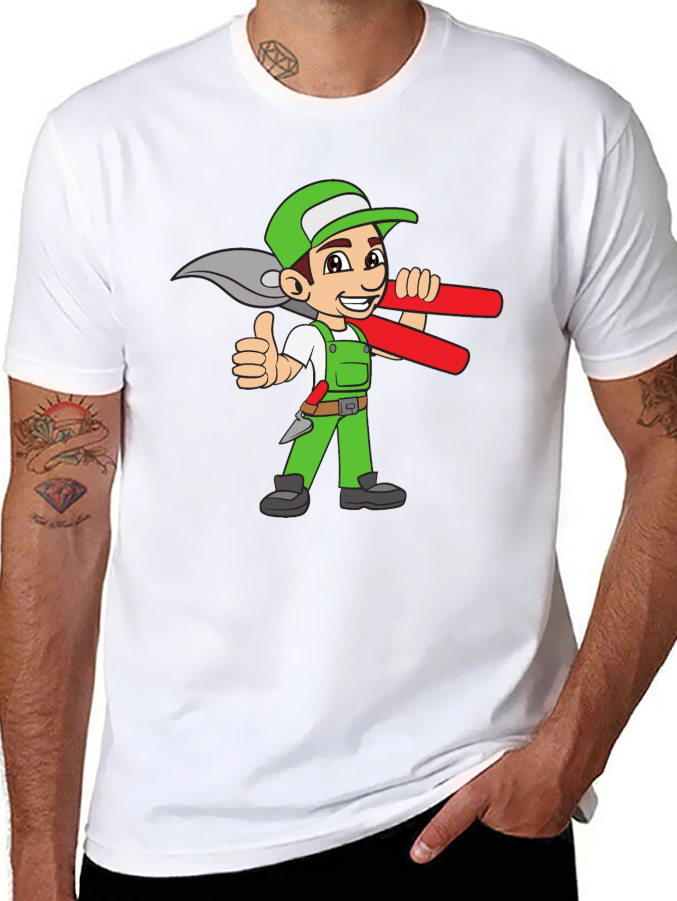 Gardener Cartoon Graphic T-Shirt