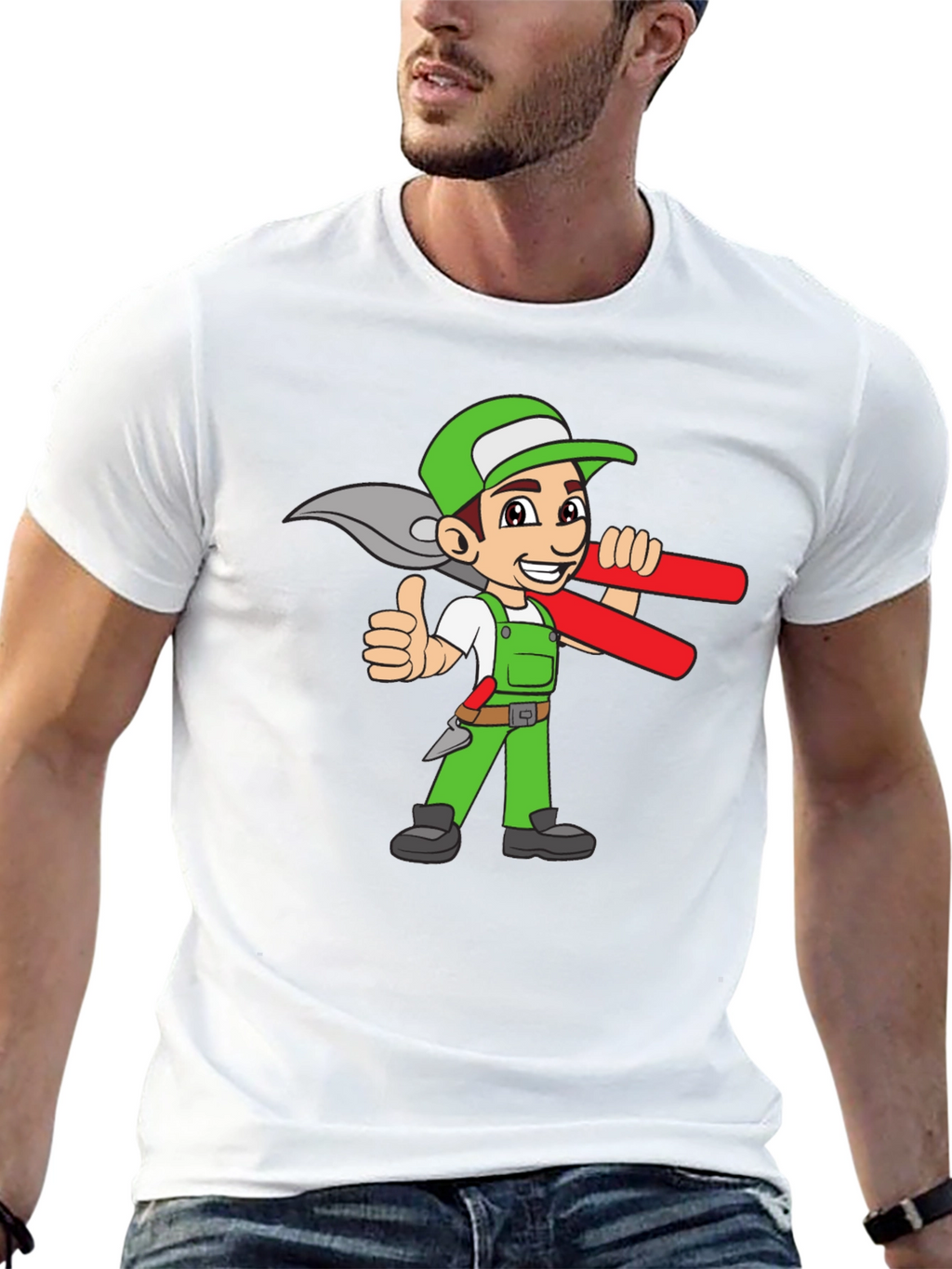 Gardener Cartoon Graphic T-Shirt