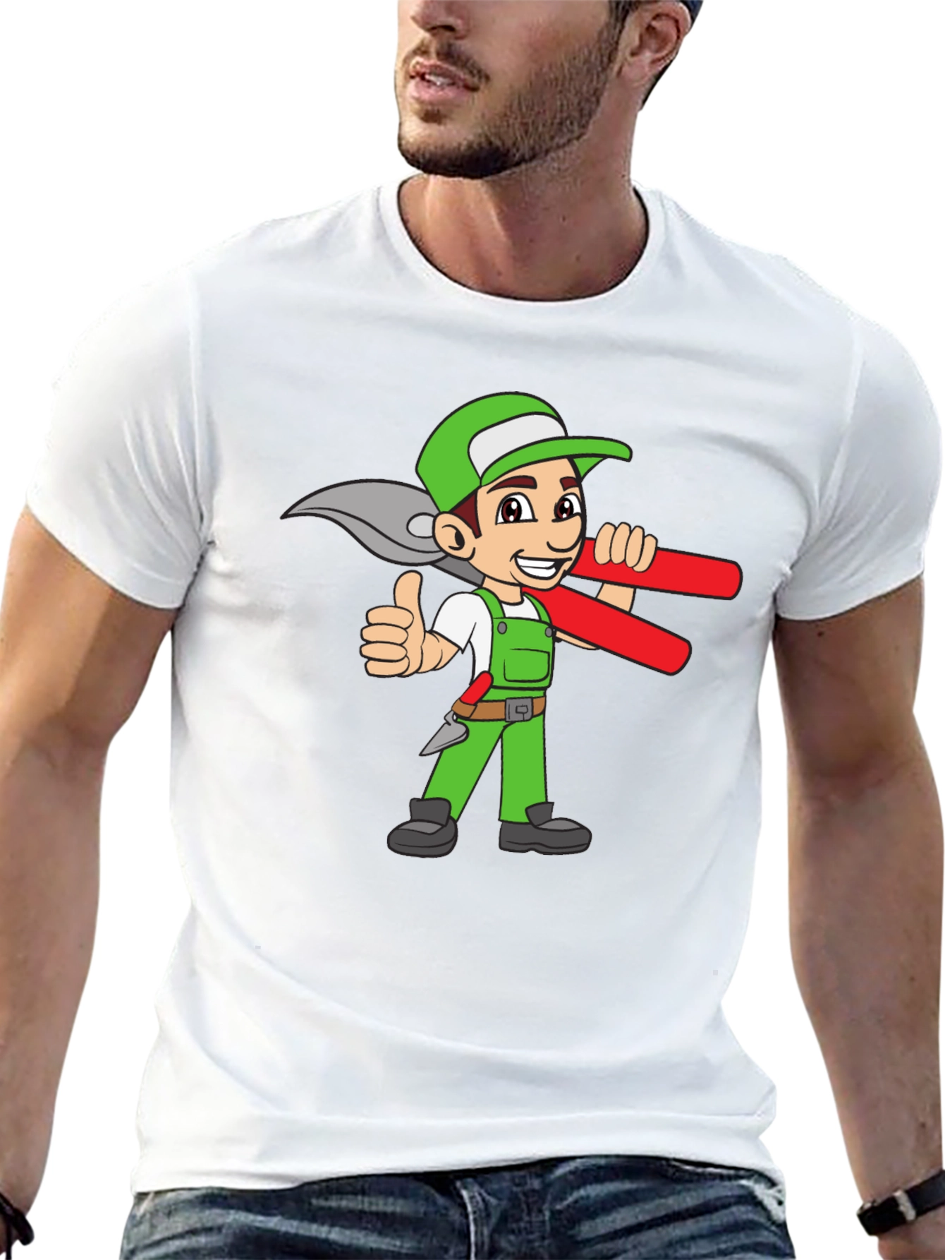Gardener Cartoon Graphic T-Shirt