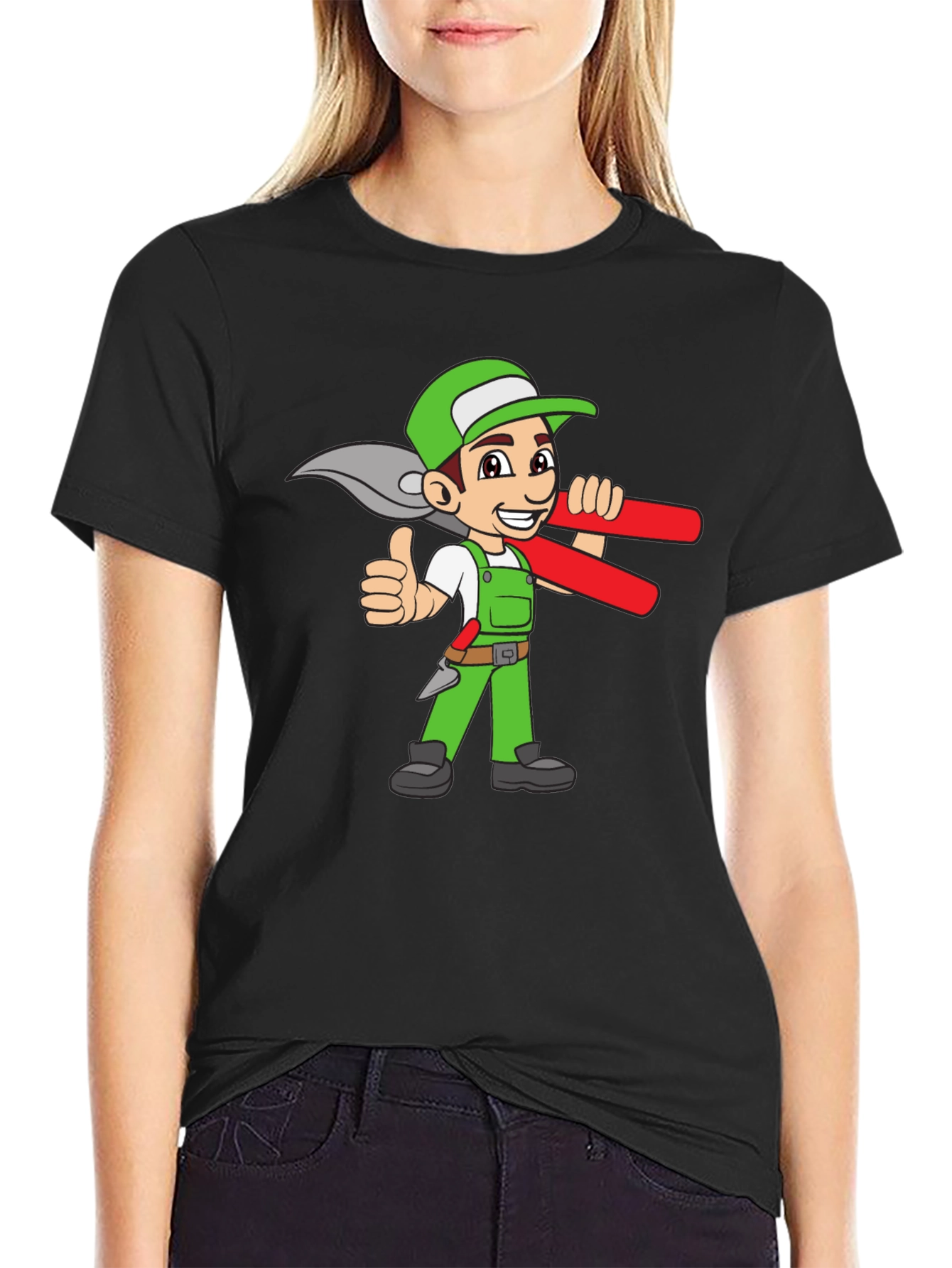 Gardener Cartoon Graphic T-Shirt