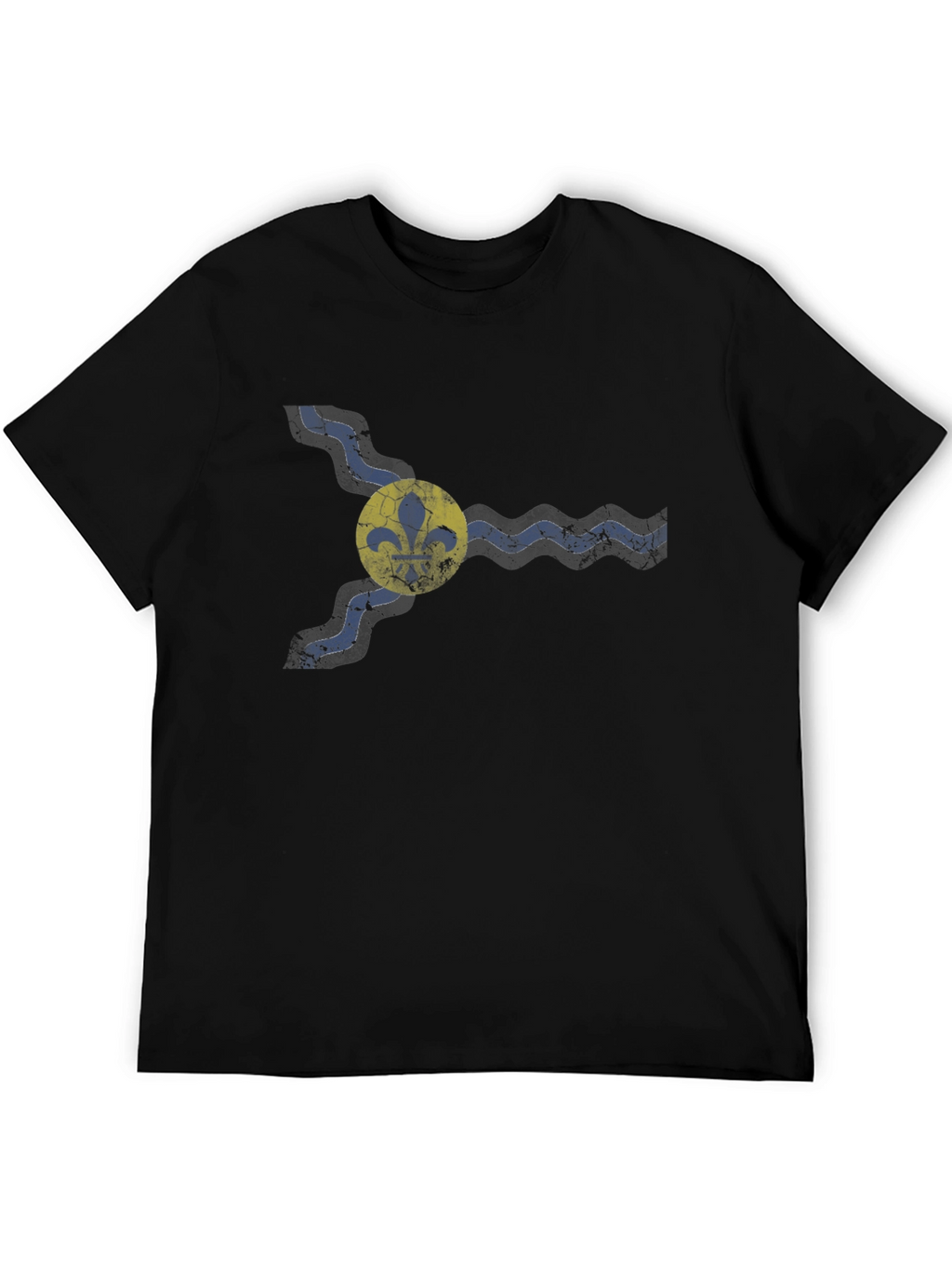 St. Louis Flag Graphic Tee - Unisex Black T-Shirt