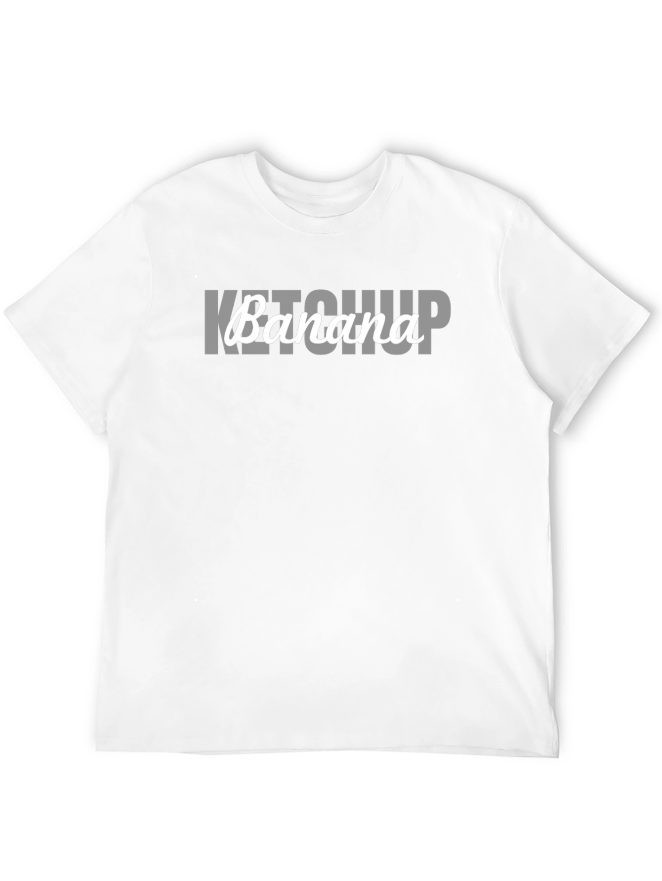 Ketchup Banana Graphic Tee - Funny Novelty Shirt