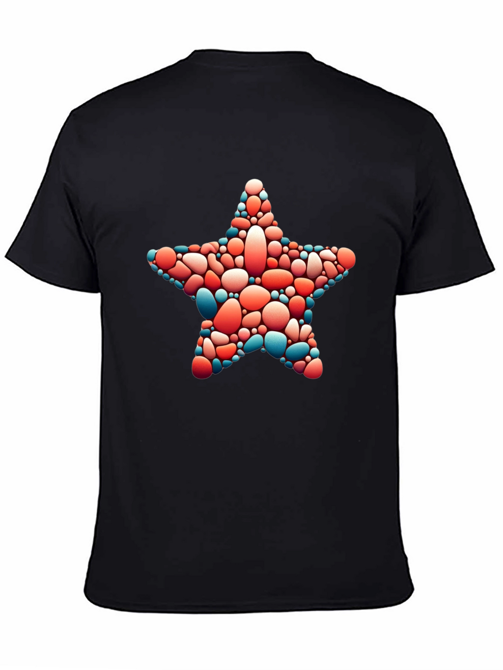 Star Pebble Graphic Tee - Casual Black T-Shirt