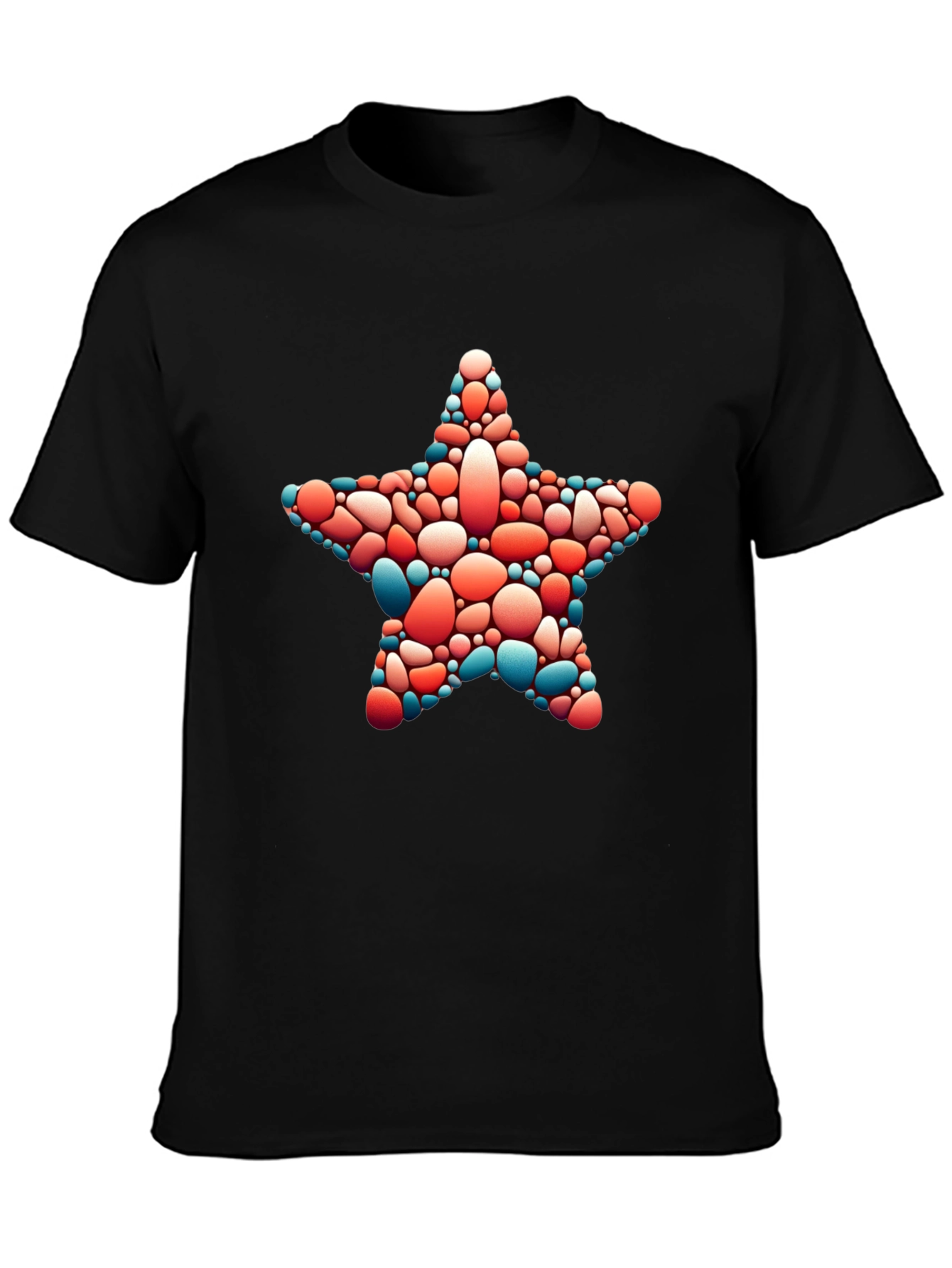 Star Pebble Graphic Tee - Casual Black T-Shirt