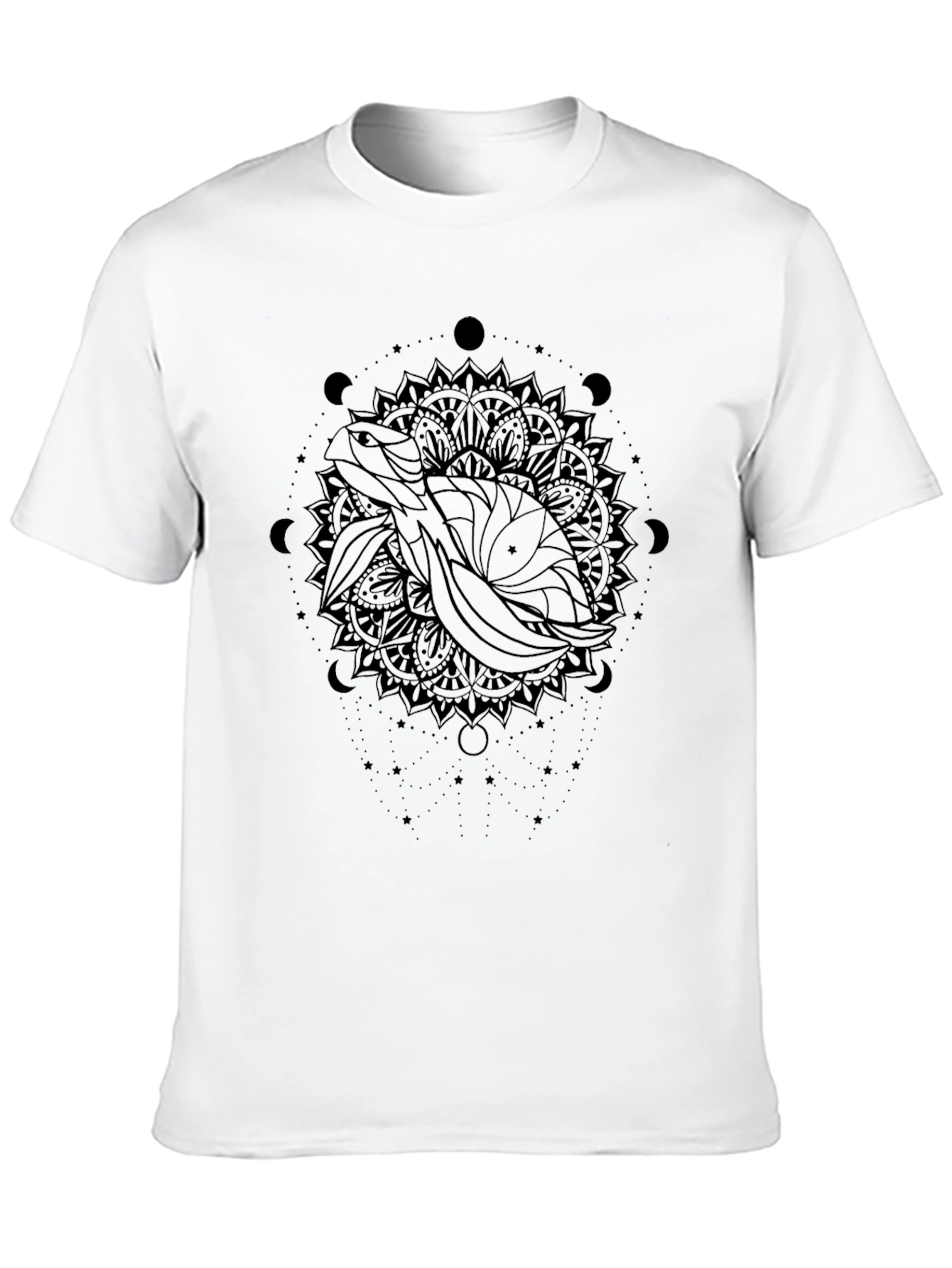 Turtle Mandala Graphic Black T-Shirt