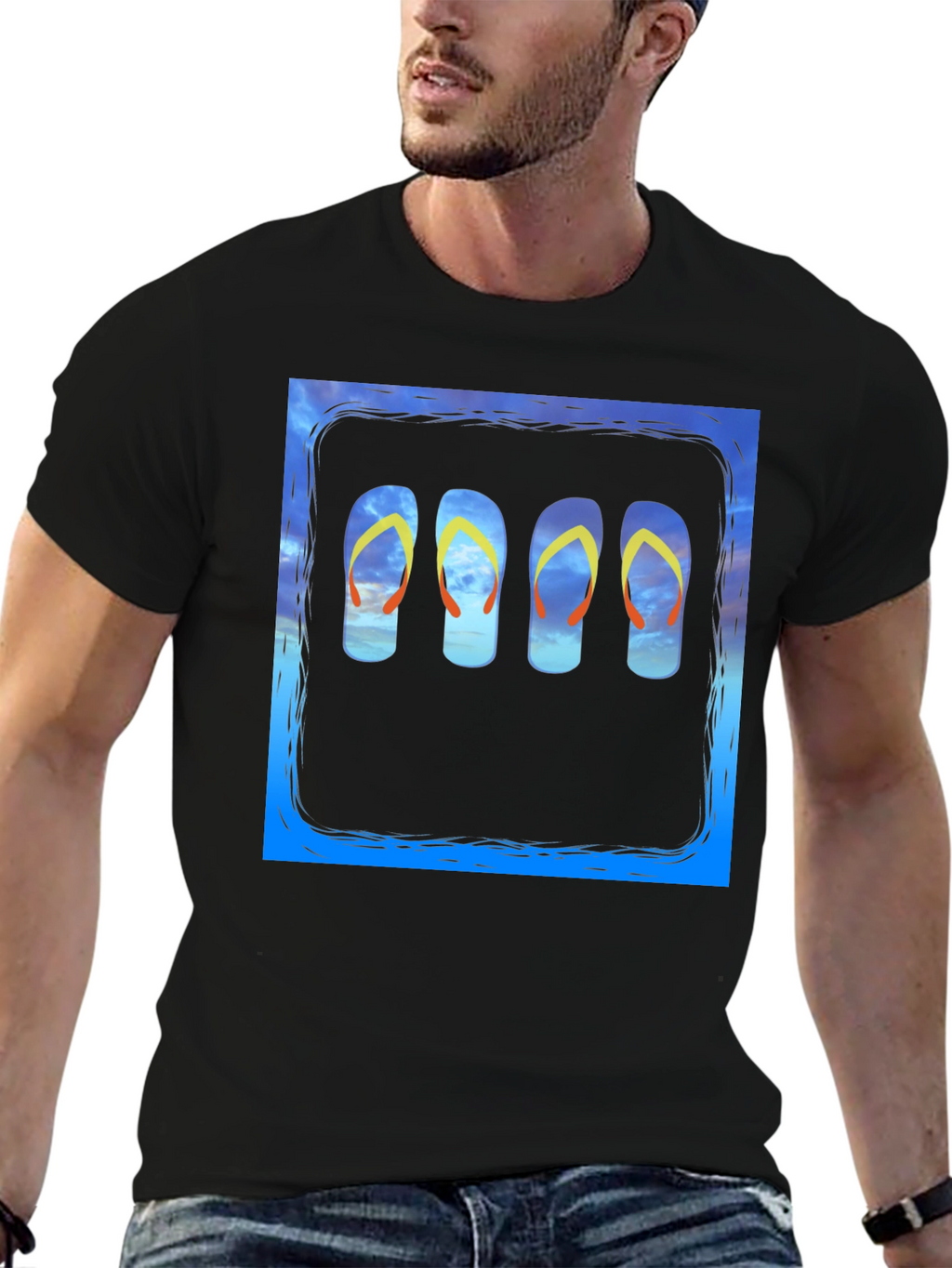 Flip Flop Sky T-Shirt - Beach Vibes