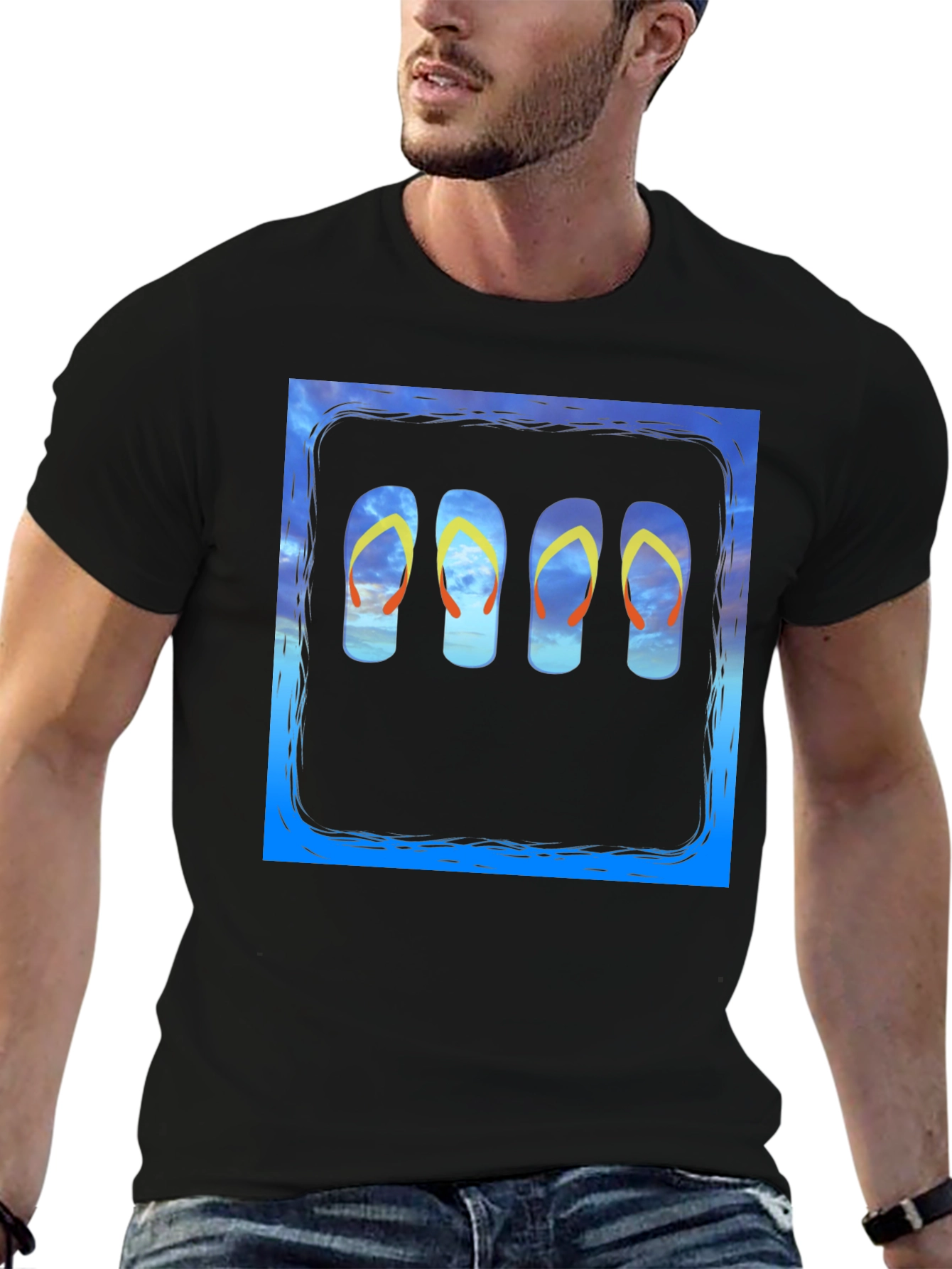 Flip Flop Sky T-Shirt - Beach Vibes