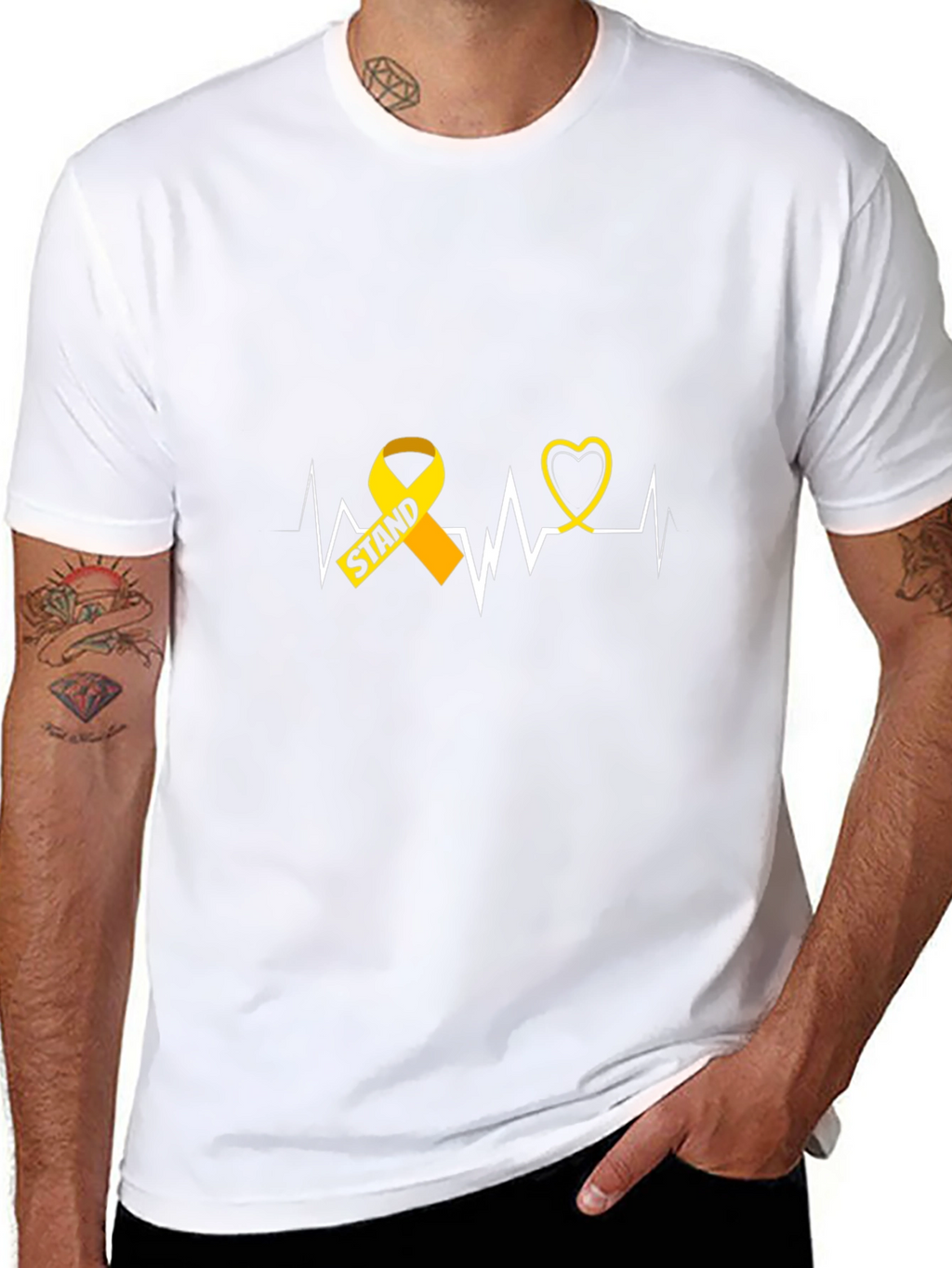 Stand Ribbon Heartbeat T-Shirt