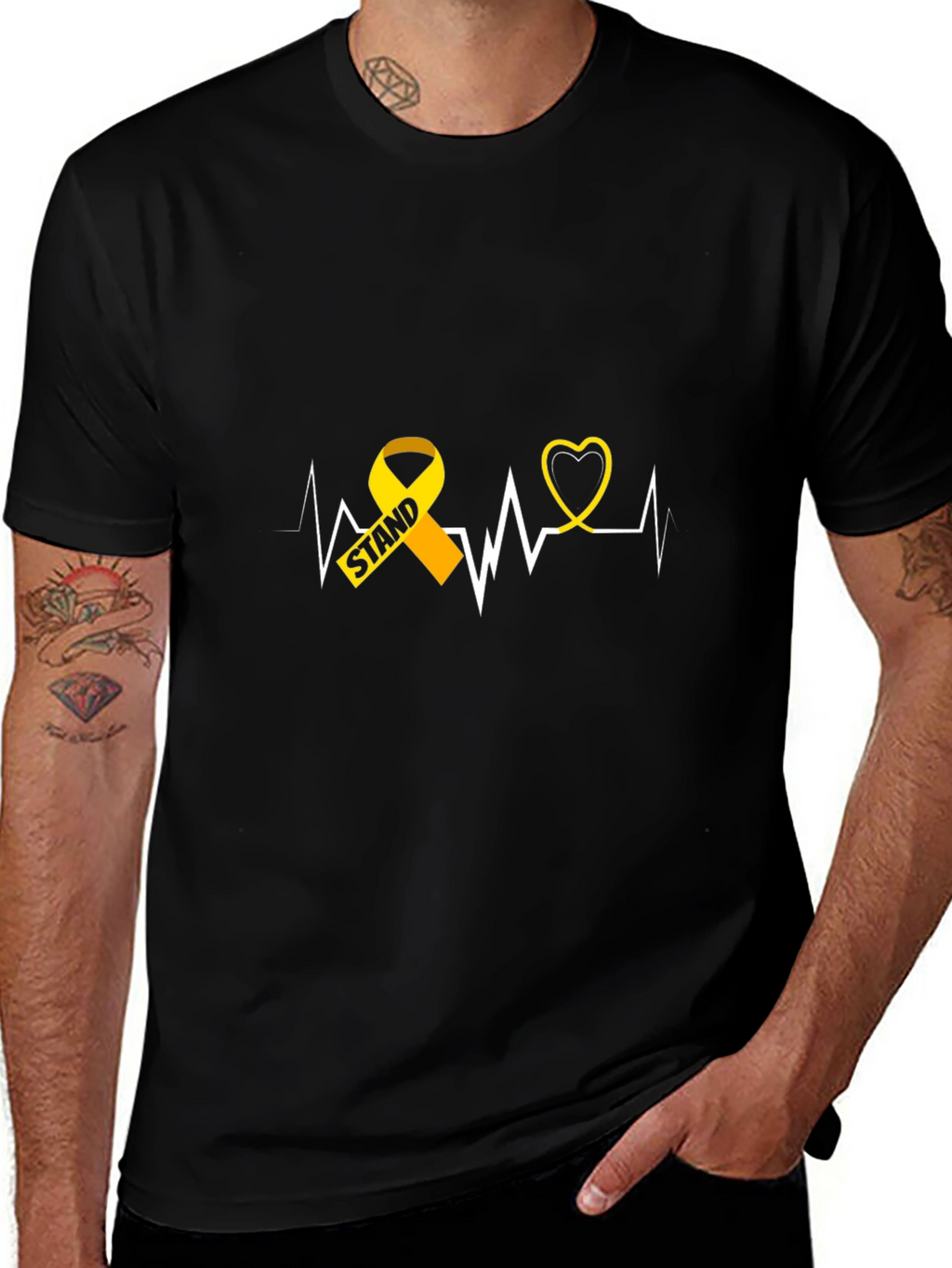 Stand Ribbon Heartbeat T-Shirt