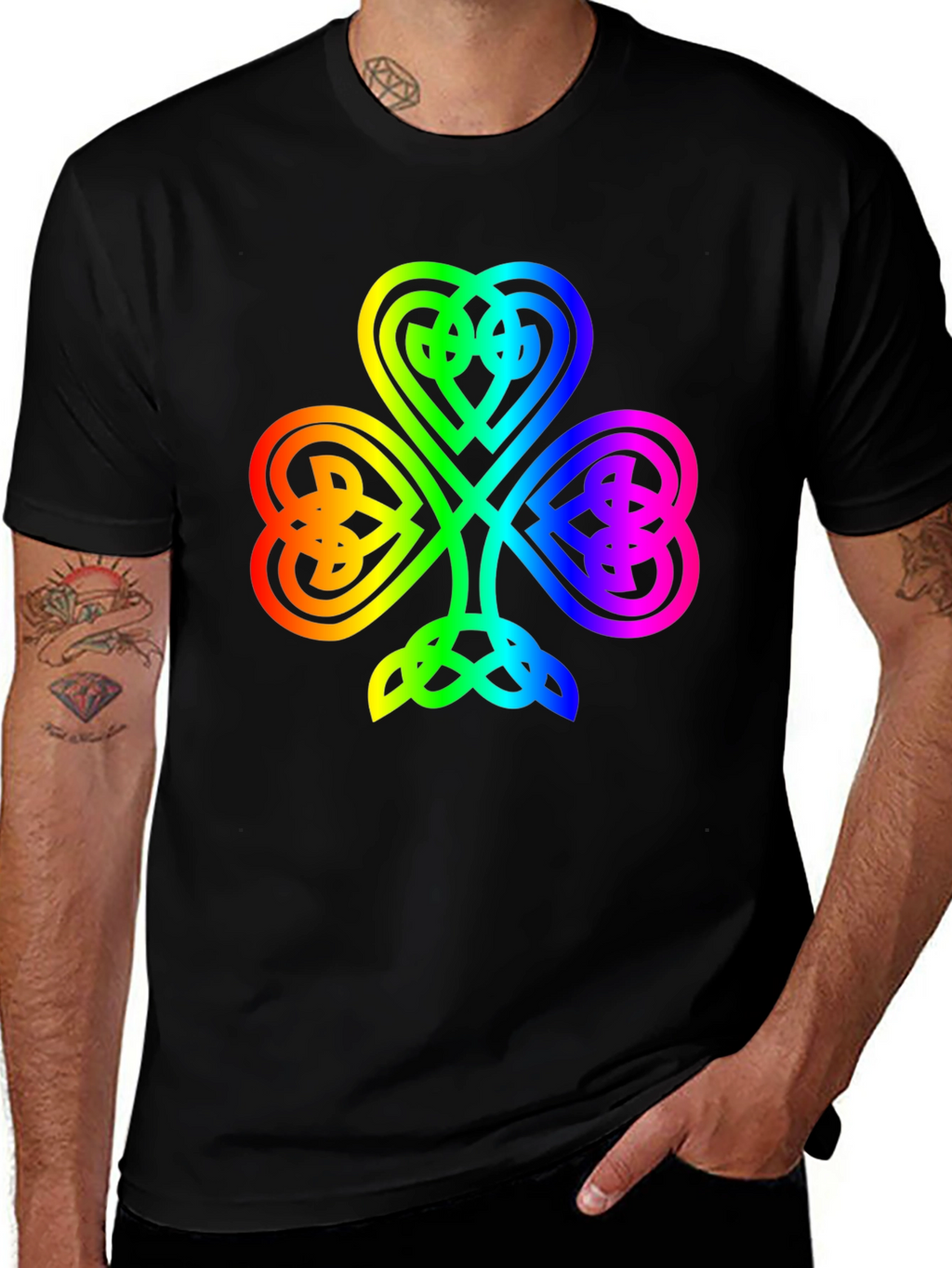 Rainbow Shamrock T-Shirt - Lucky Irish Pride