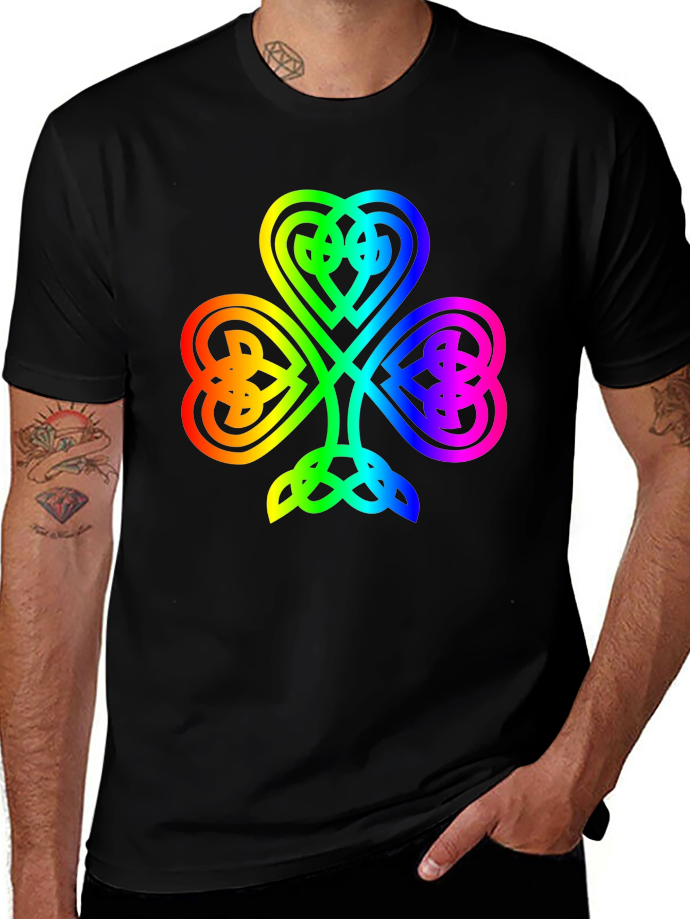 Rainbow Shamrock T-Shirt - Lucky Irish Pride