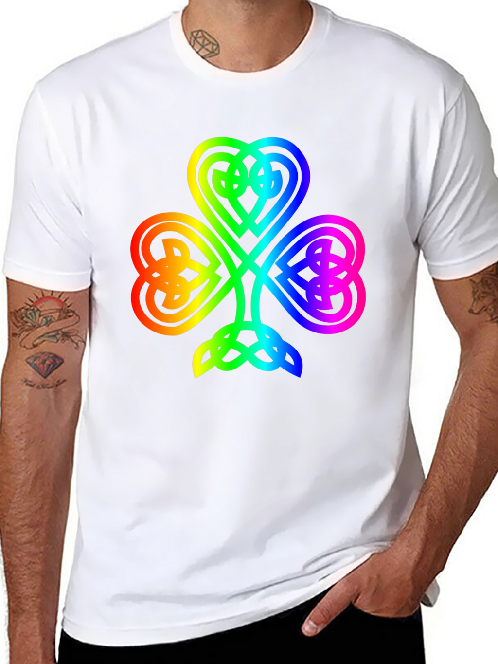 Rainbow Shamrock T-Shirt - Lucky Irish Pride