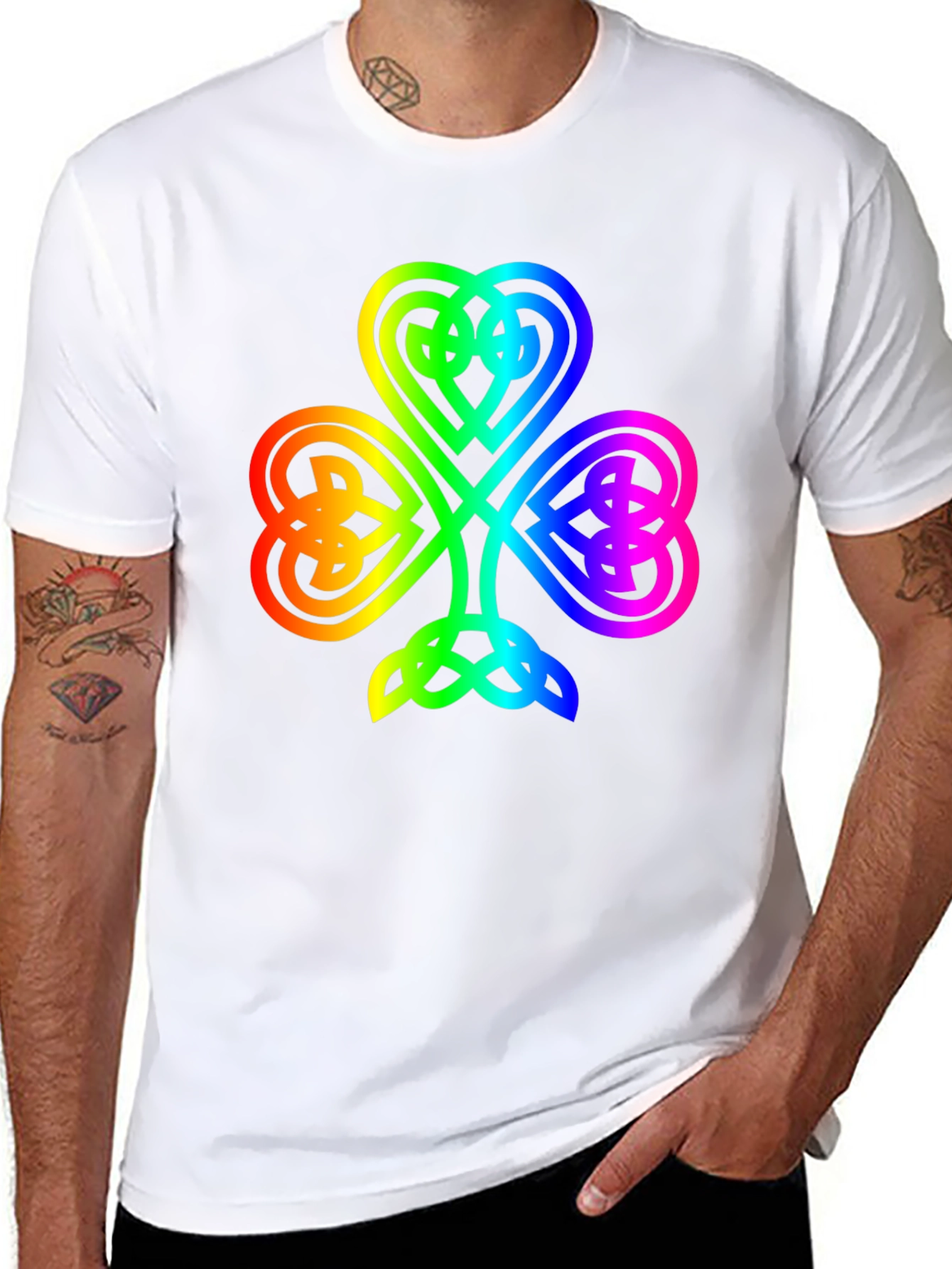 Rainbow Shamrock T-Shirt - Lucky Irish Pride