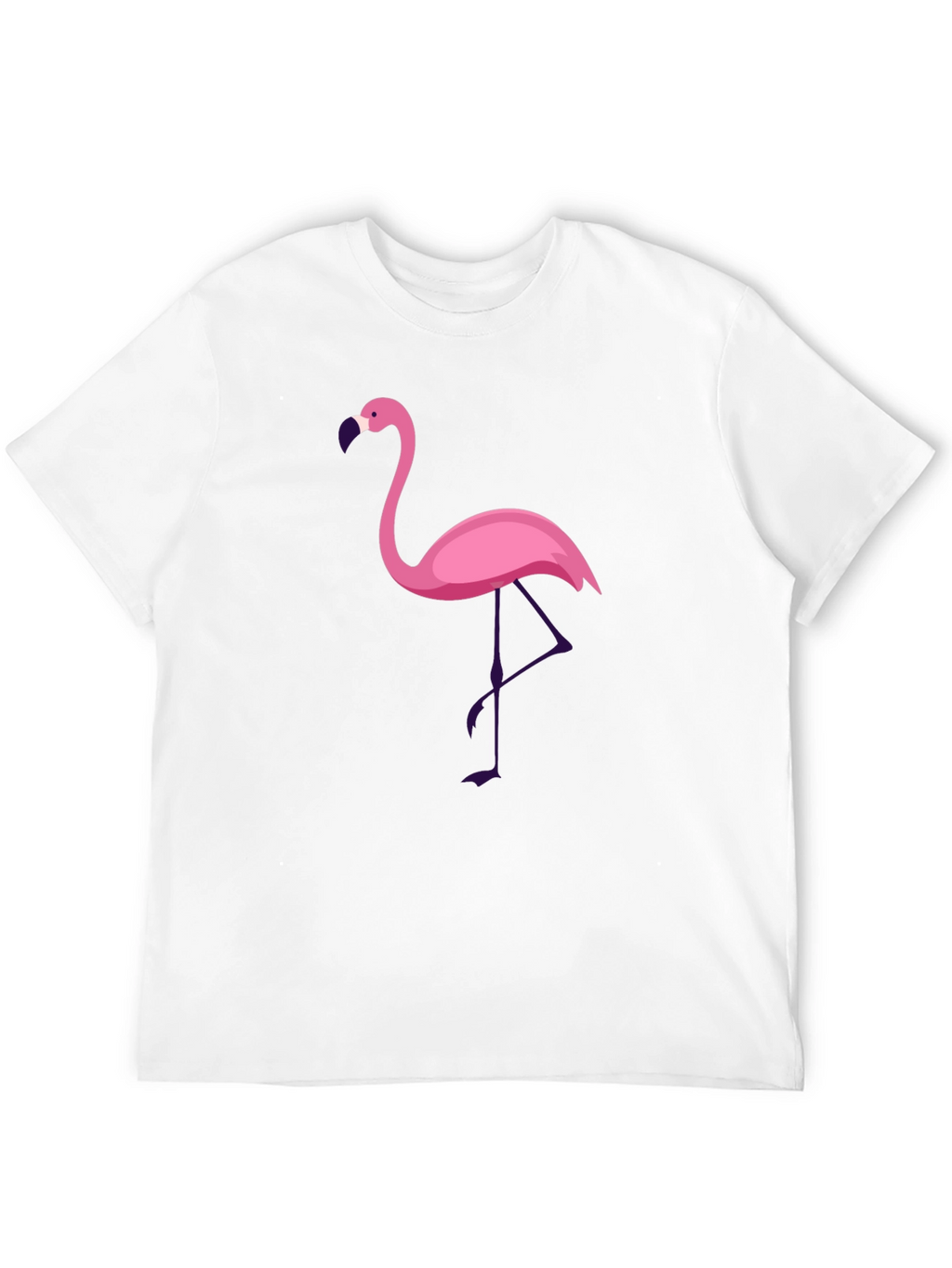 Black T-Shirt with Flamingo Graphic