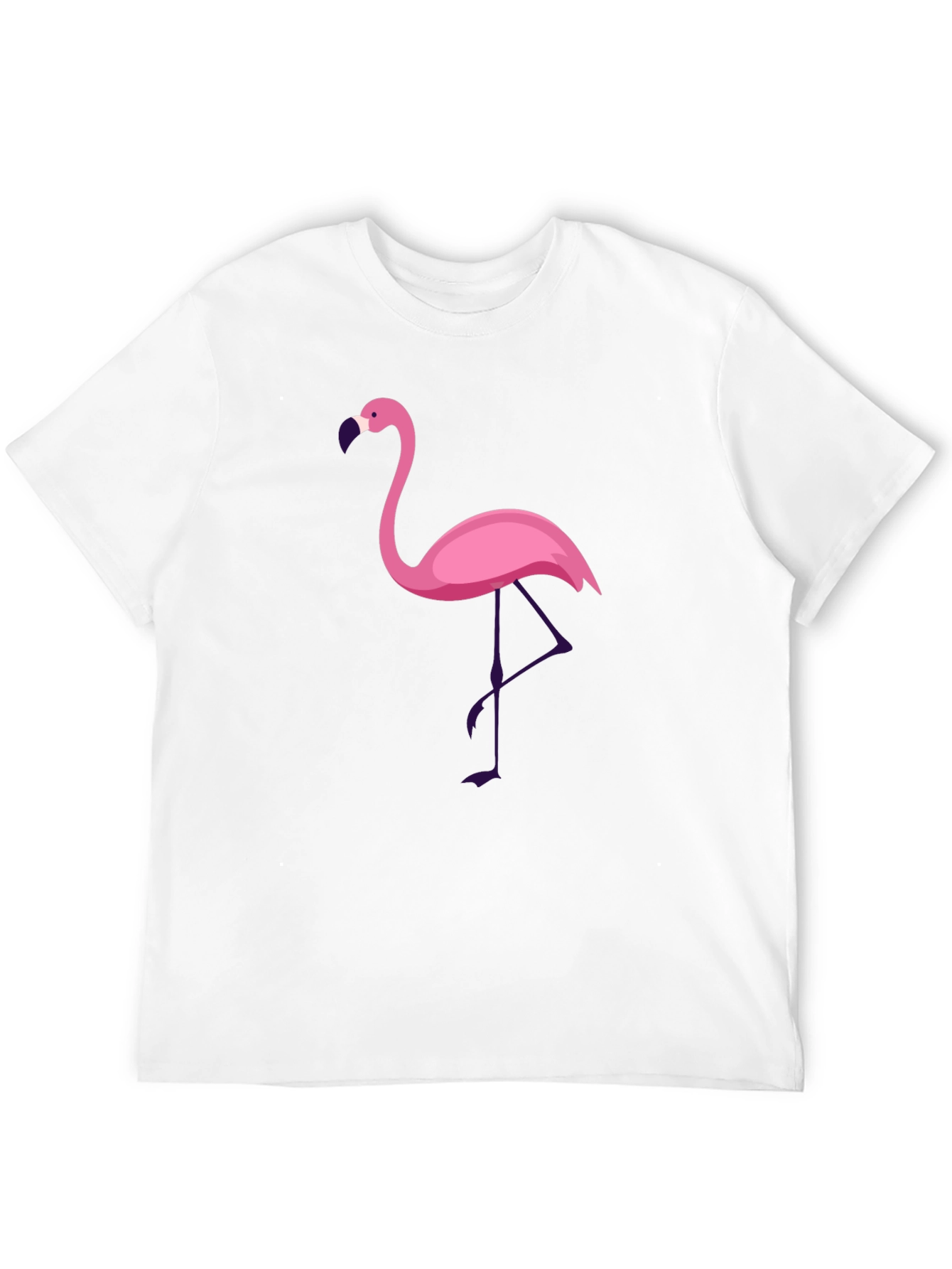Black T-Shirt with Flamingo Graphic
