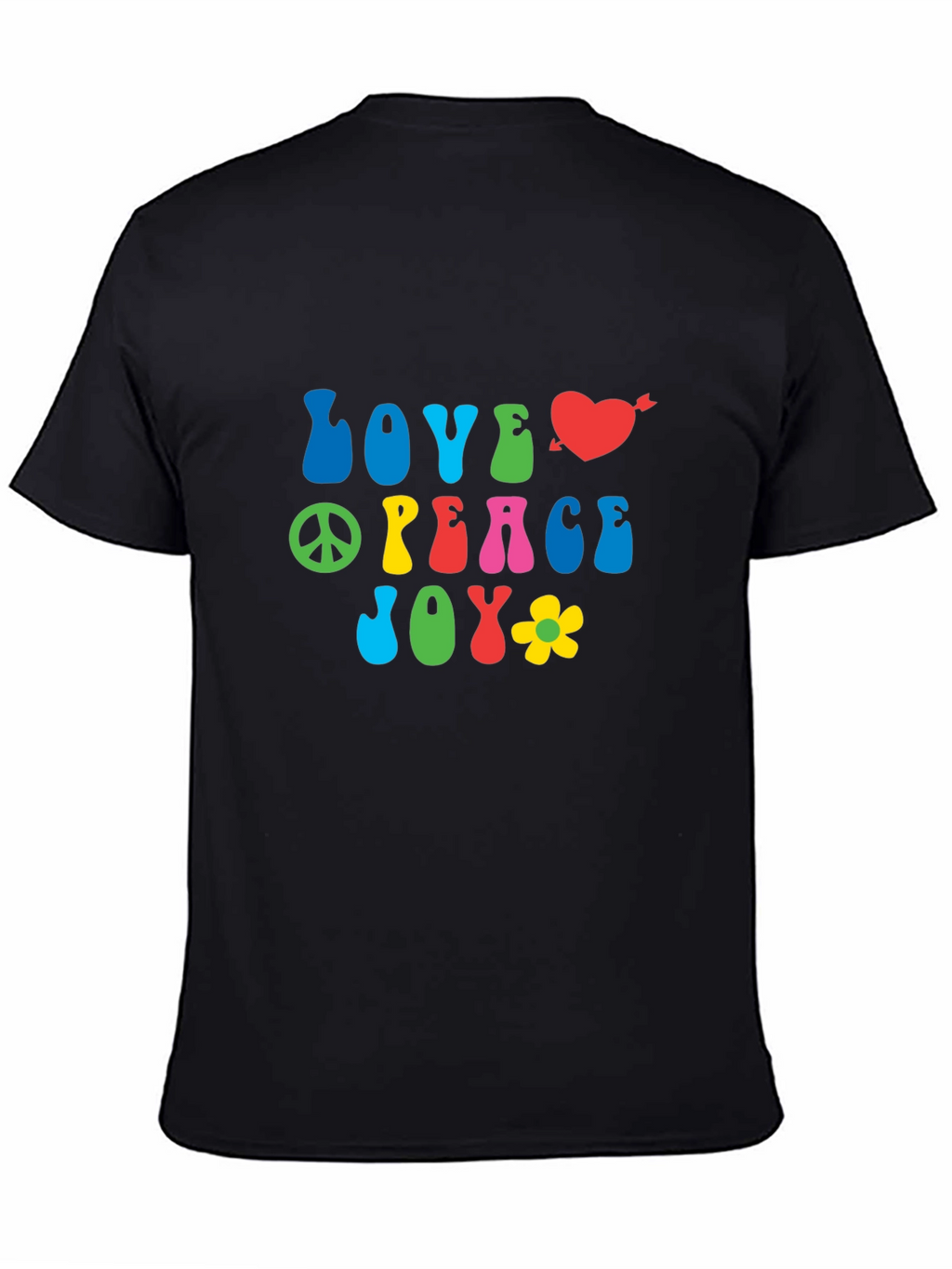 Love Peace Joy Graphic Tee - Retro Style