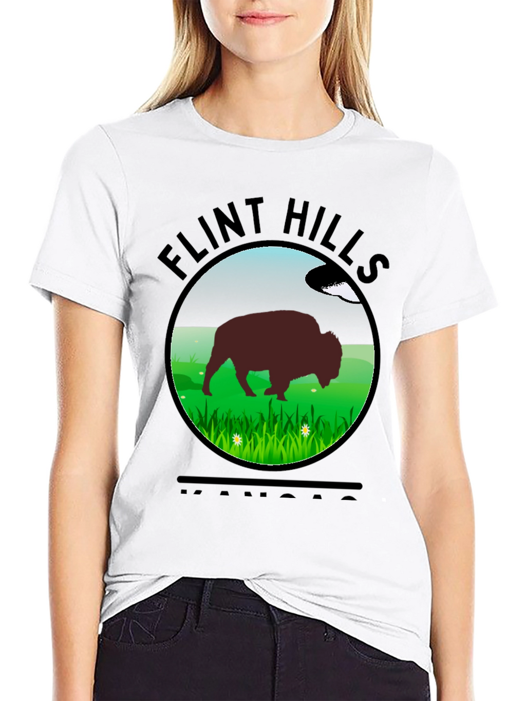 Flint Hills Kansas Bison T-Shirt