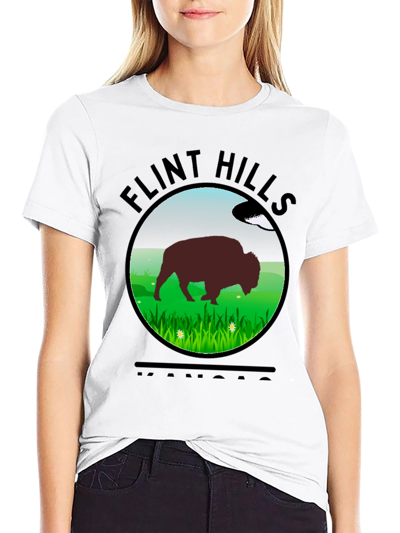 Flint Hills Kansas Bison T-Shirt