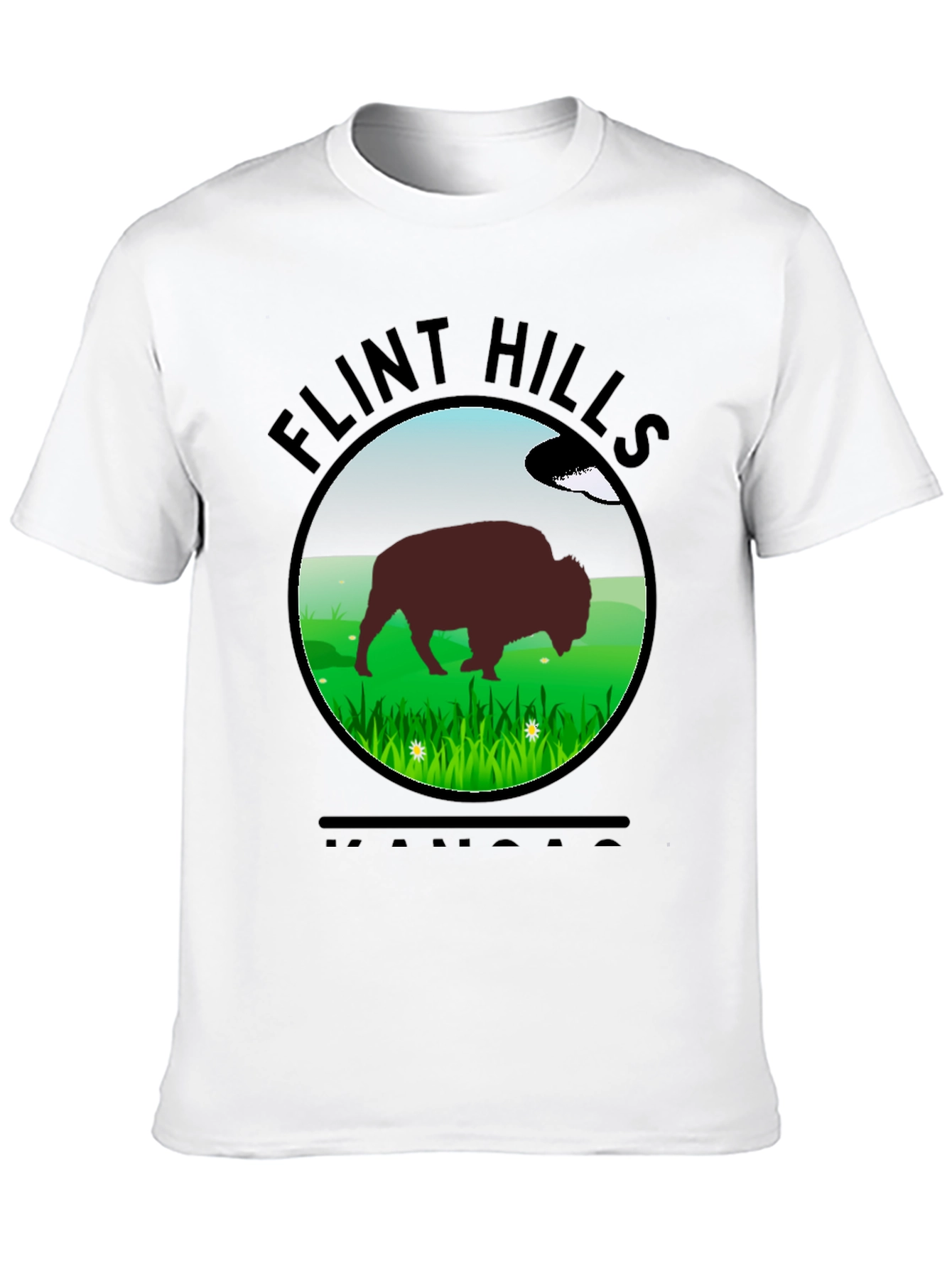 Flint Hills Kansas Bison T-Shirt
