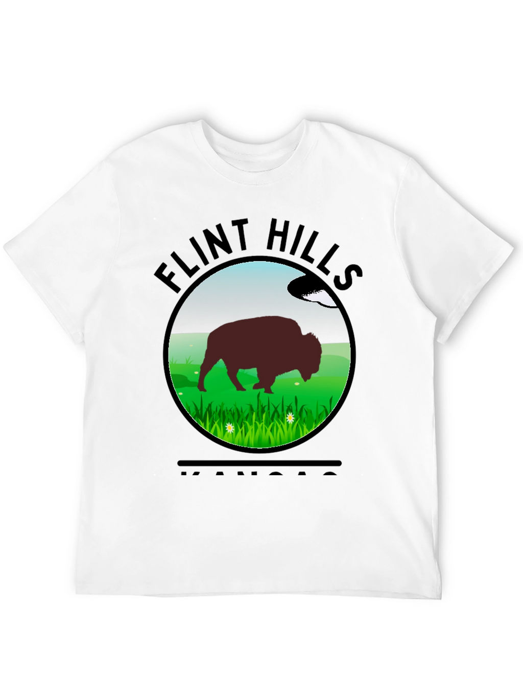 Flint Hills Kansas Bison T-Shirt