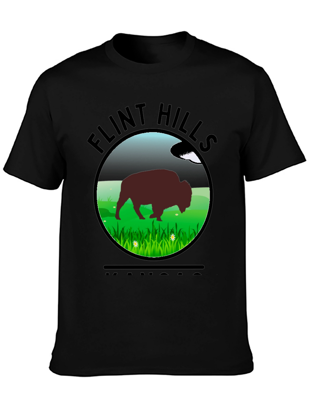 Flint Hills Kansas Bison T-Shirt