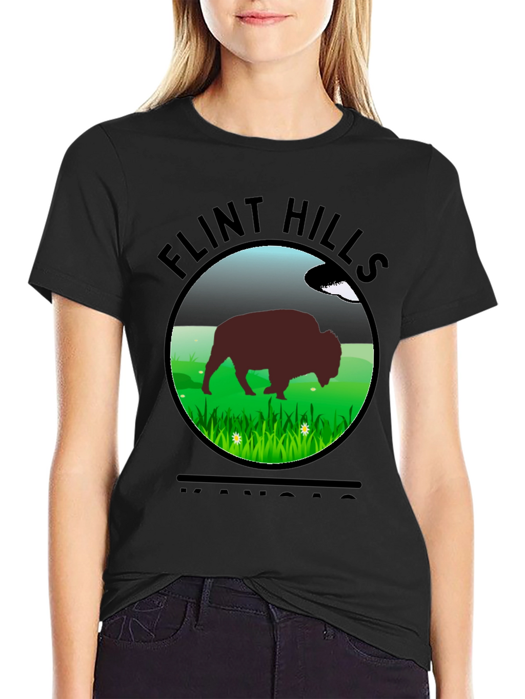 Flint Hills Kansas Bison T-Shirt