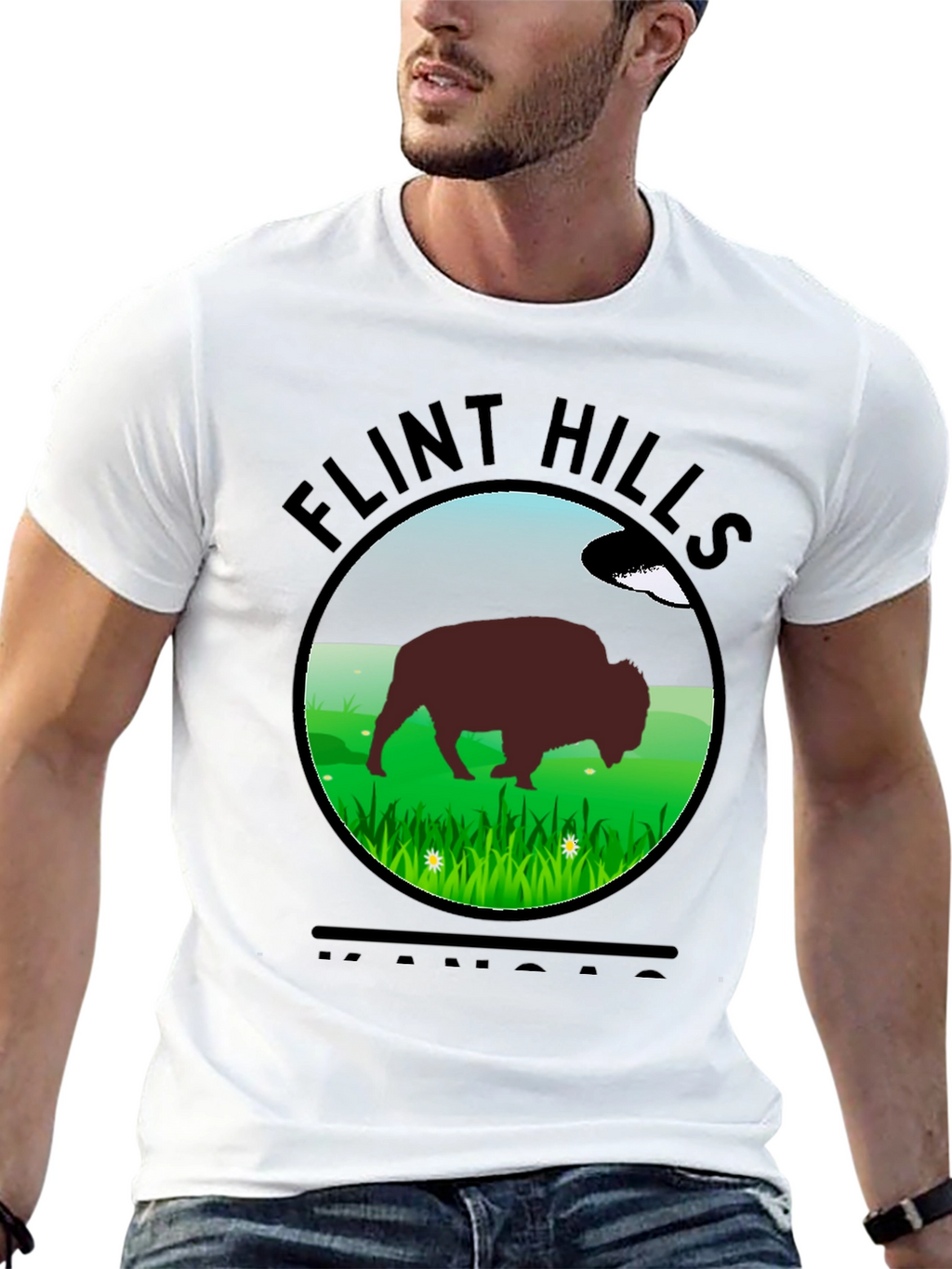 Flint Hills Kansas Bison T-Shirt