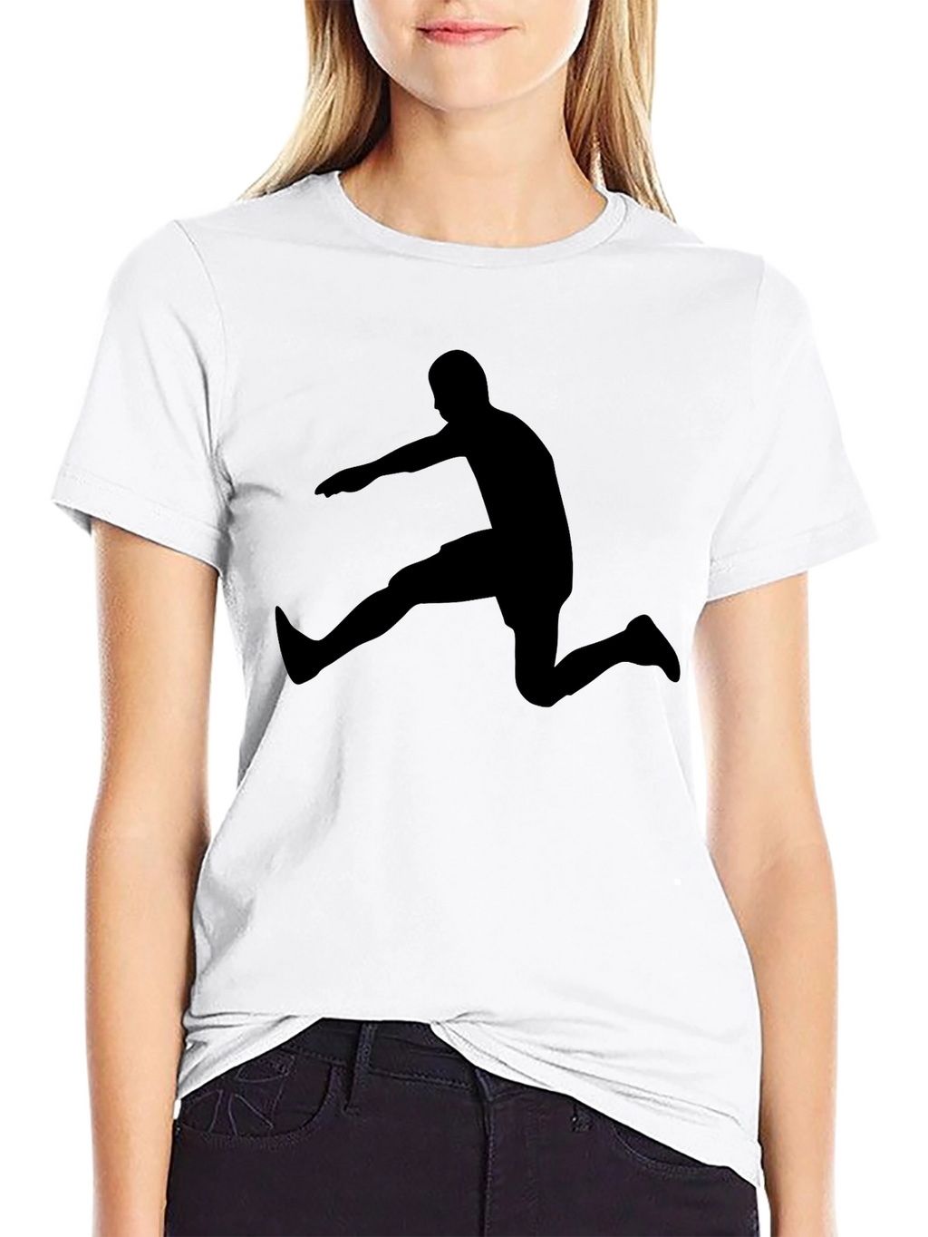 Athletic Silhouette Black T-Shirt