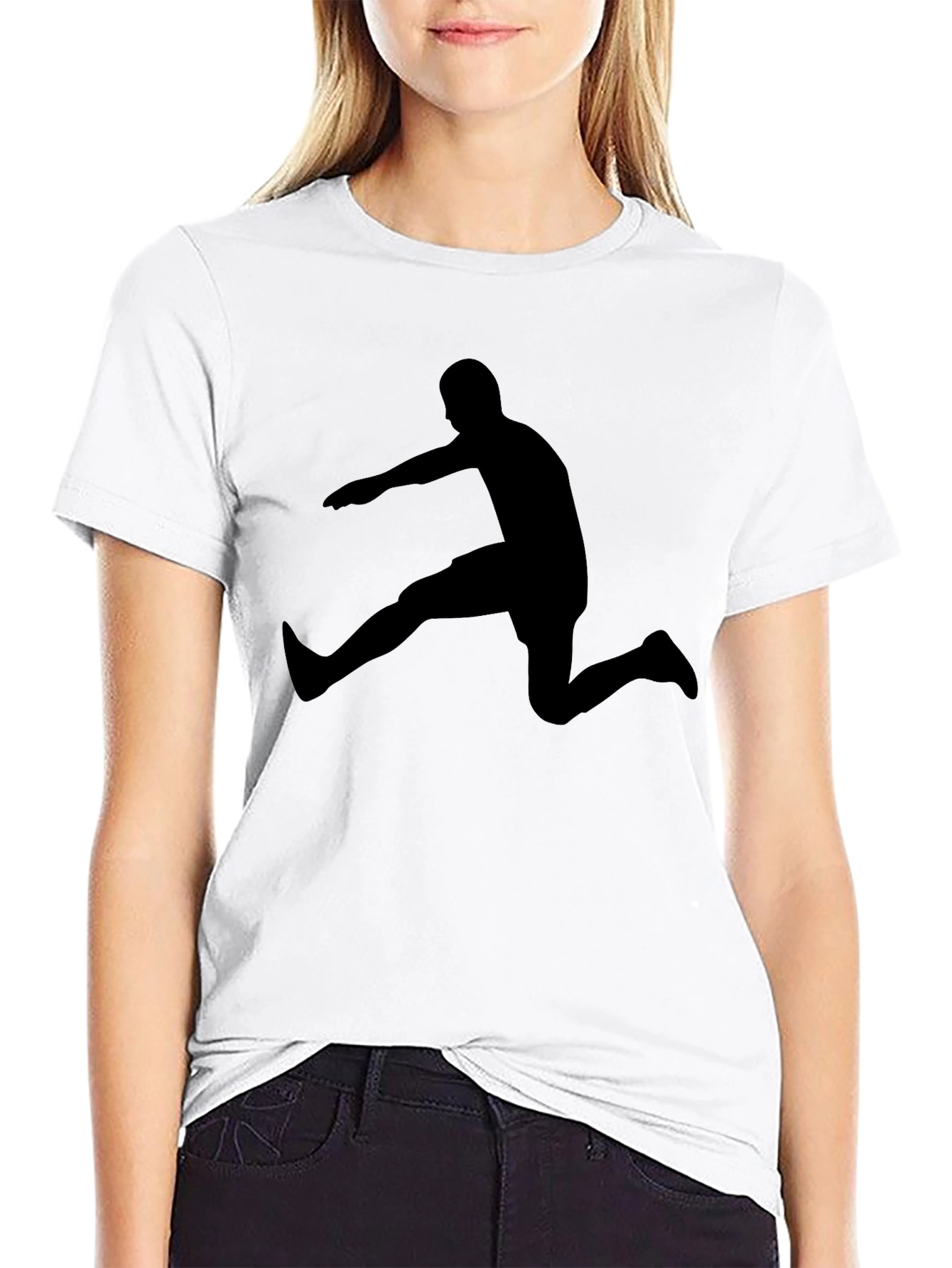 Athletic Silhouette Black T-Shirt