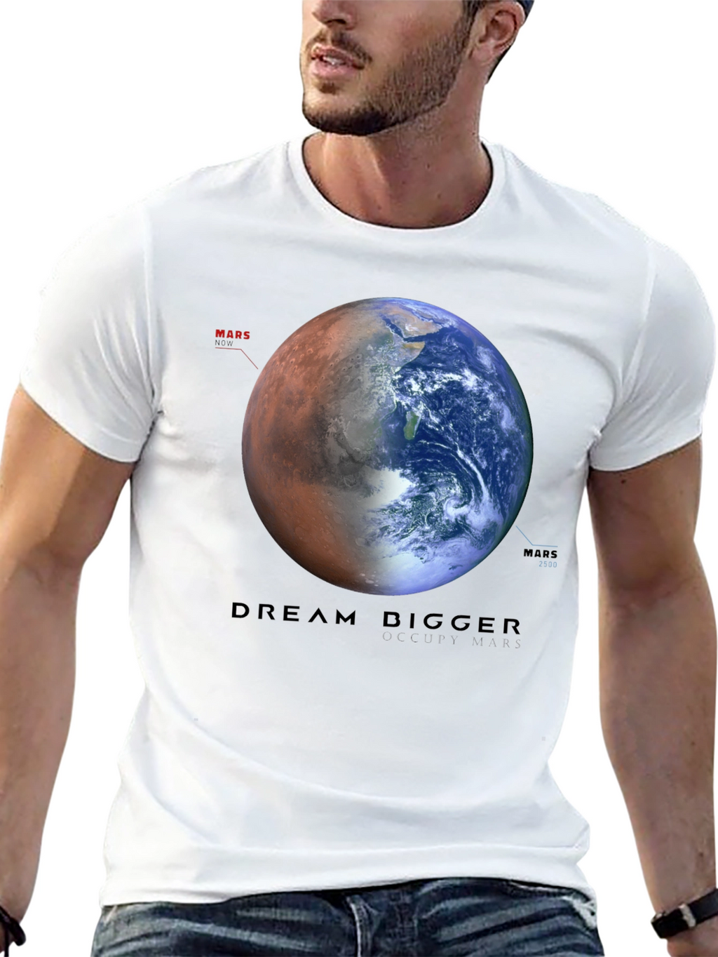 Dream Bigger Earth & Mars Graphic T-Shirt