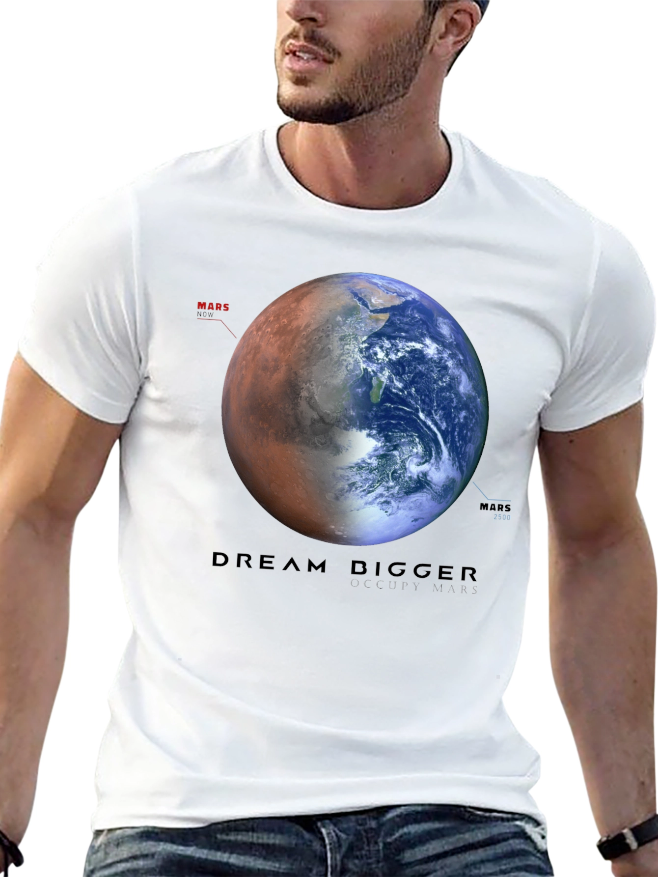 Dream Bigger Earth & Mars Graphic T-Shirt