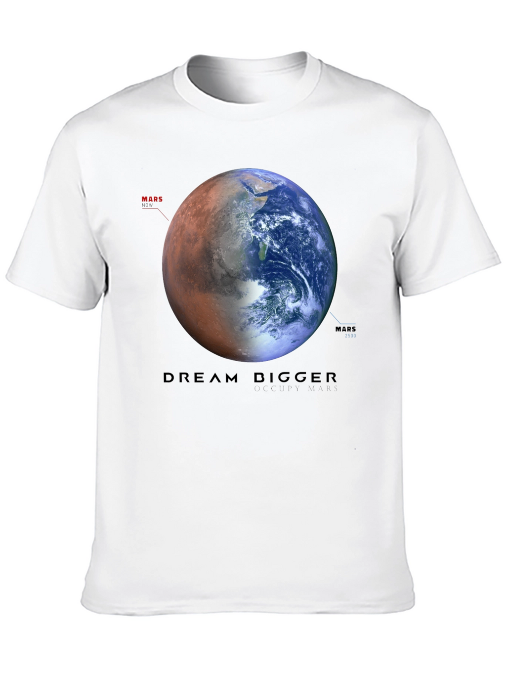 Dream Bigger Earth & Mars Graphic T-Shirt