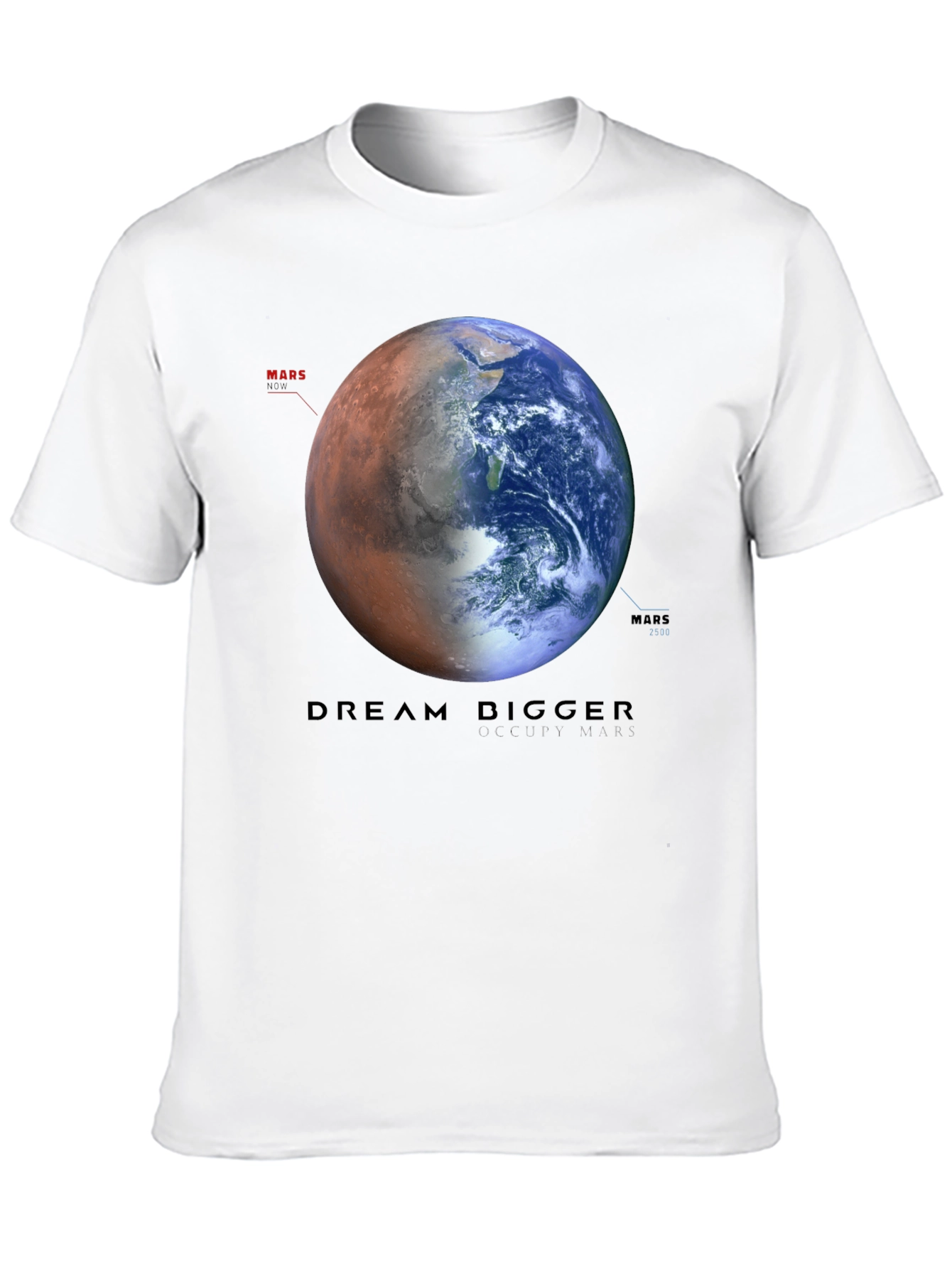 Dream Bigger Earth & Mars Graphic T-Shirt