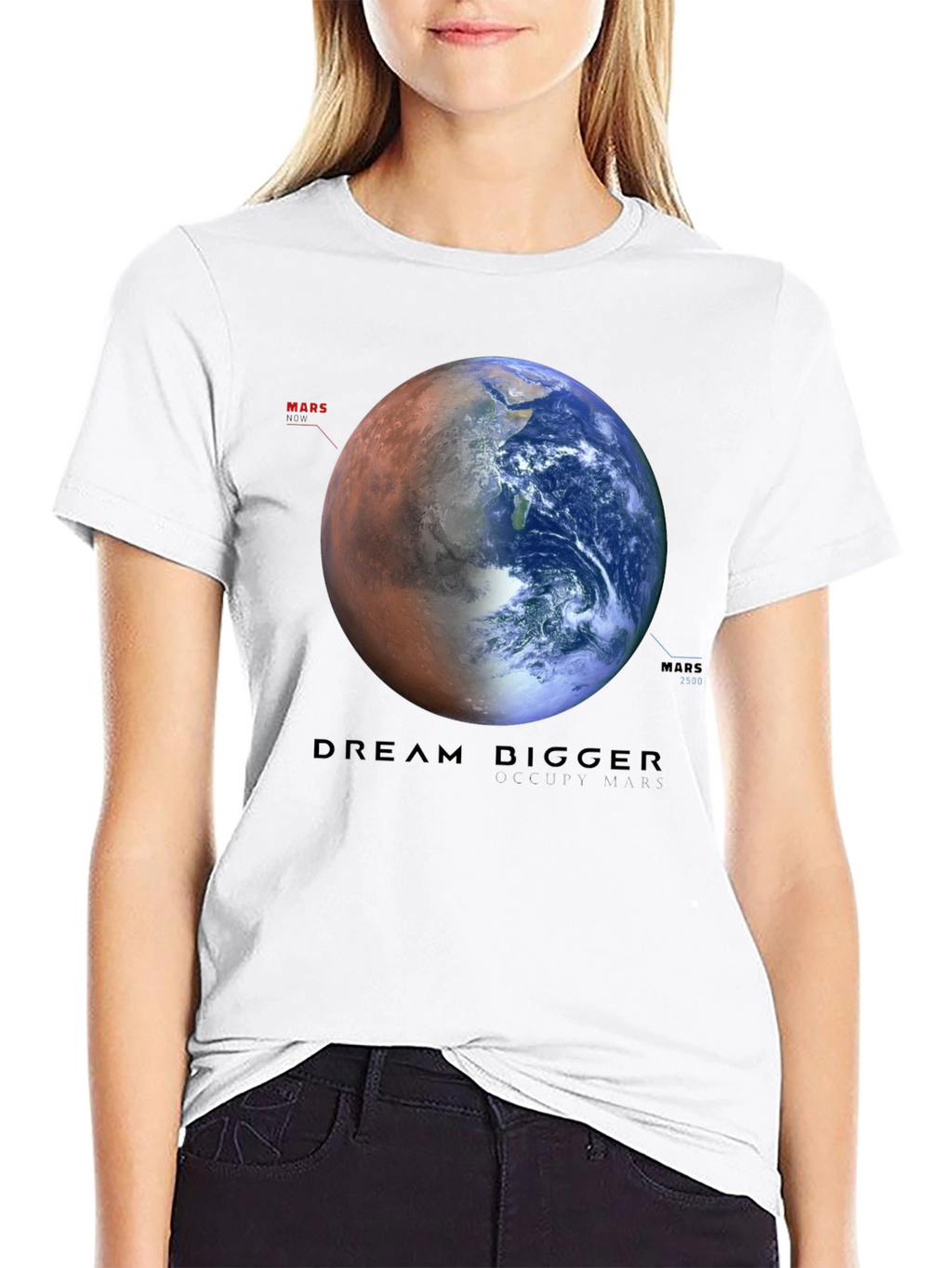 Dream Bigger Earth & Mars Graphic T-Shirt