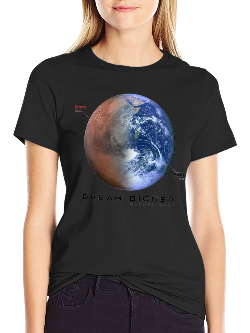 Dream Bigger Earth & Mars Graphic T-Shirt