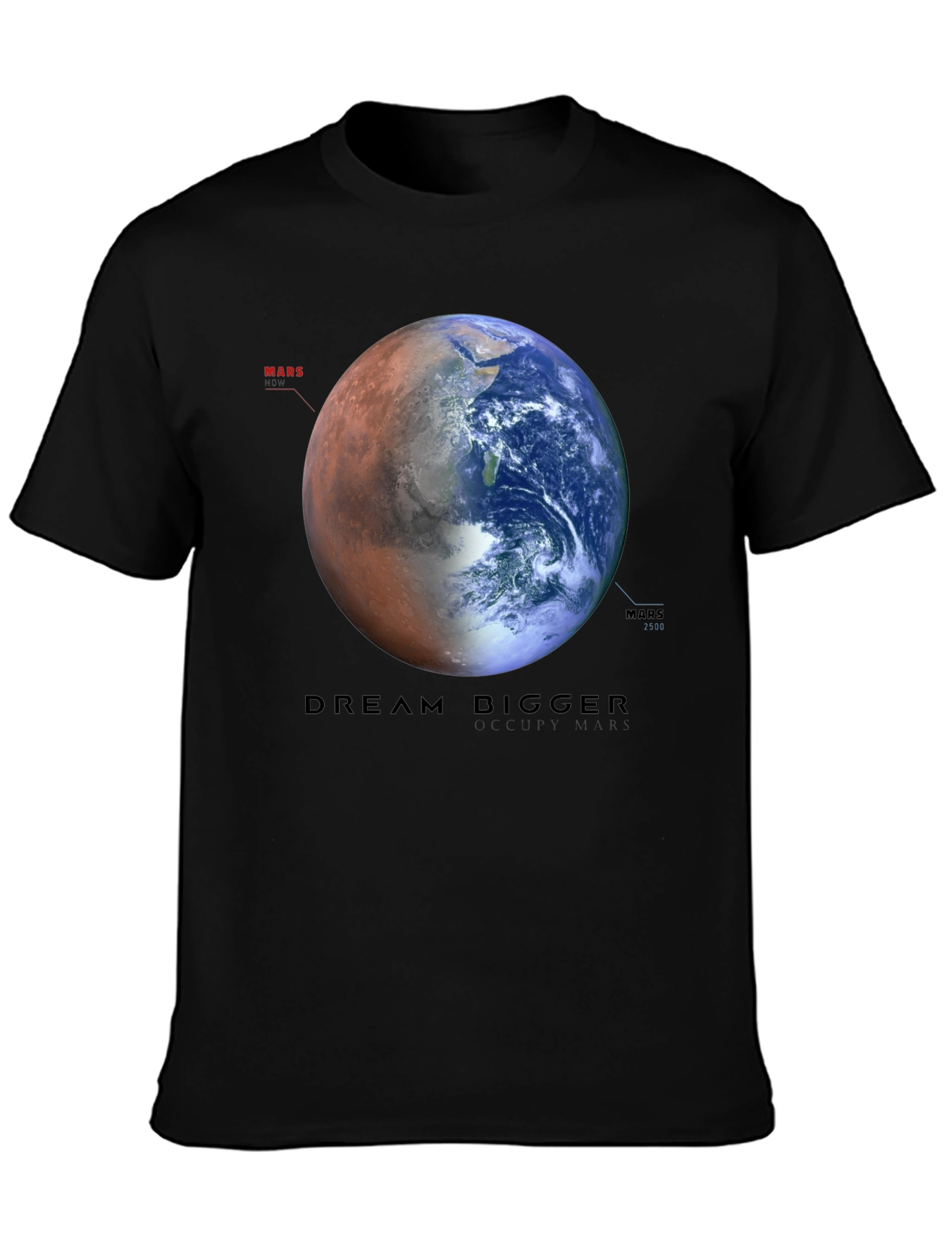 Dream Bigger Earth & Mars Graphic T-Shirt