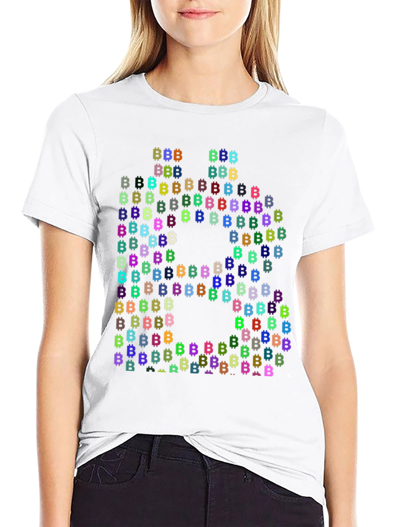 Bitcoin Cryptocurrency T-Shirt Black Cotton