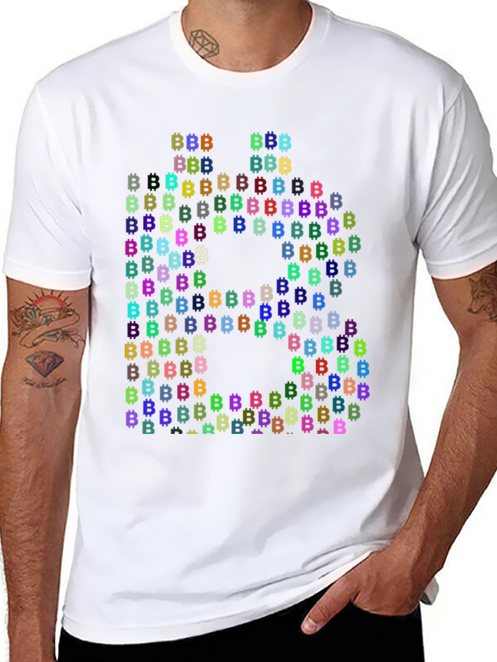Bitcoin Cryptocurrency T-Shirt Black Cotton