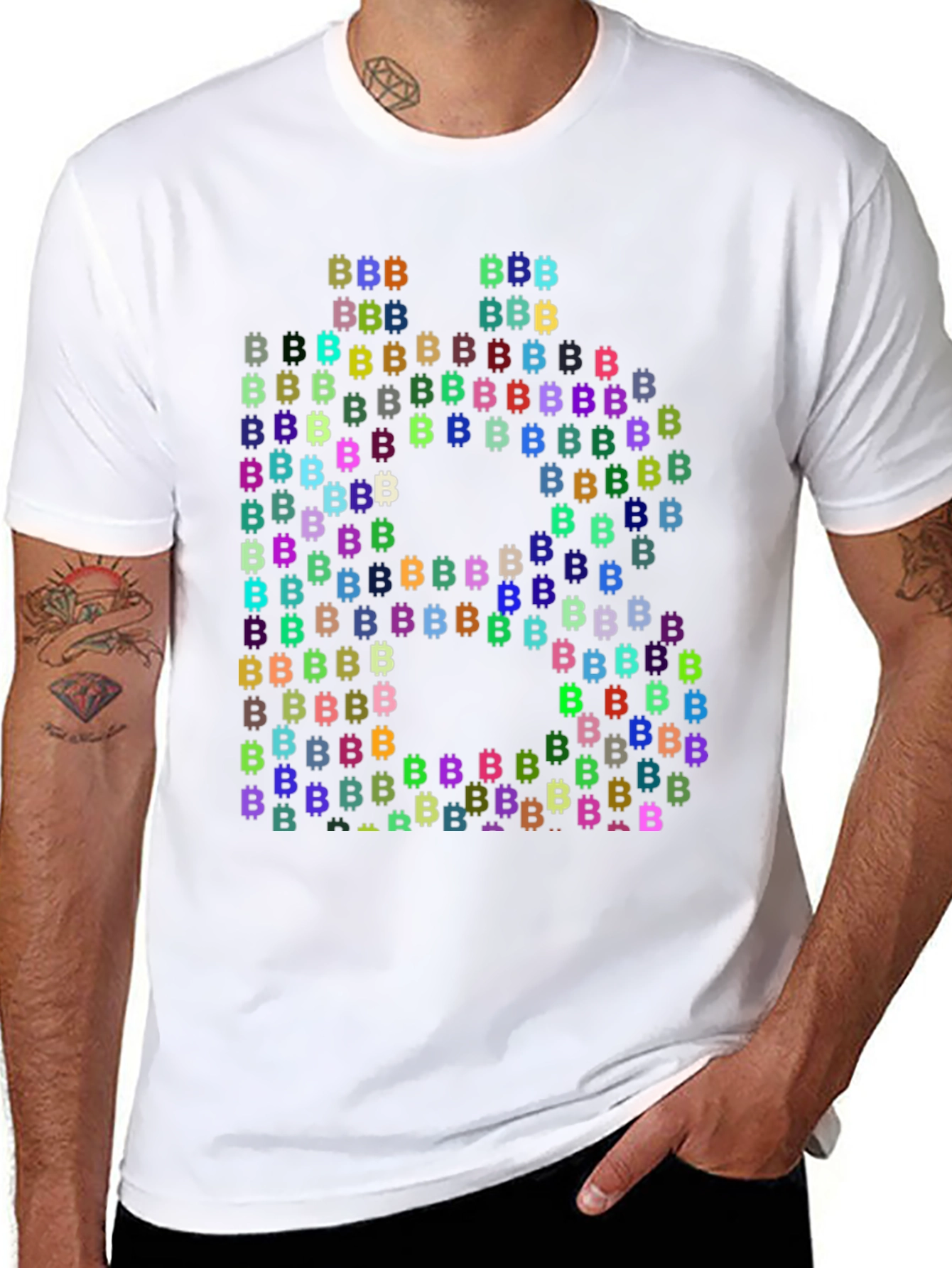 Bitcoin Cryptocurrency T-Shirt Black Cotton