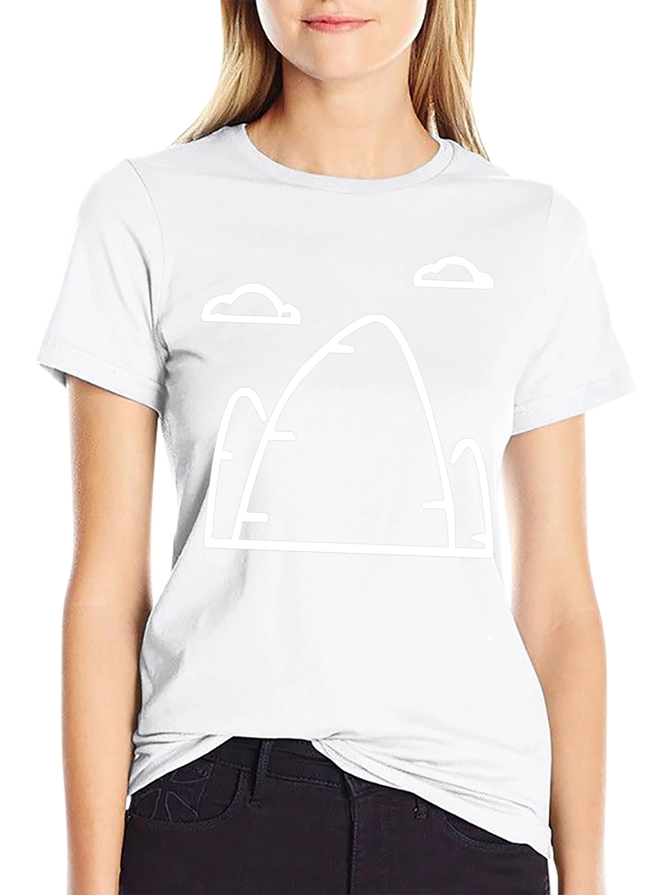 Mountain Graphic Tee - Black Cotton Casual Shirt